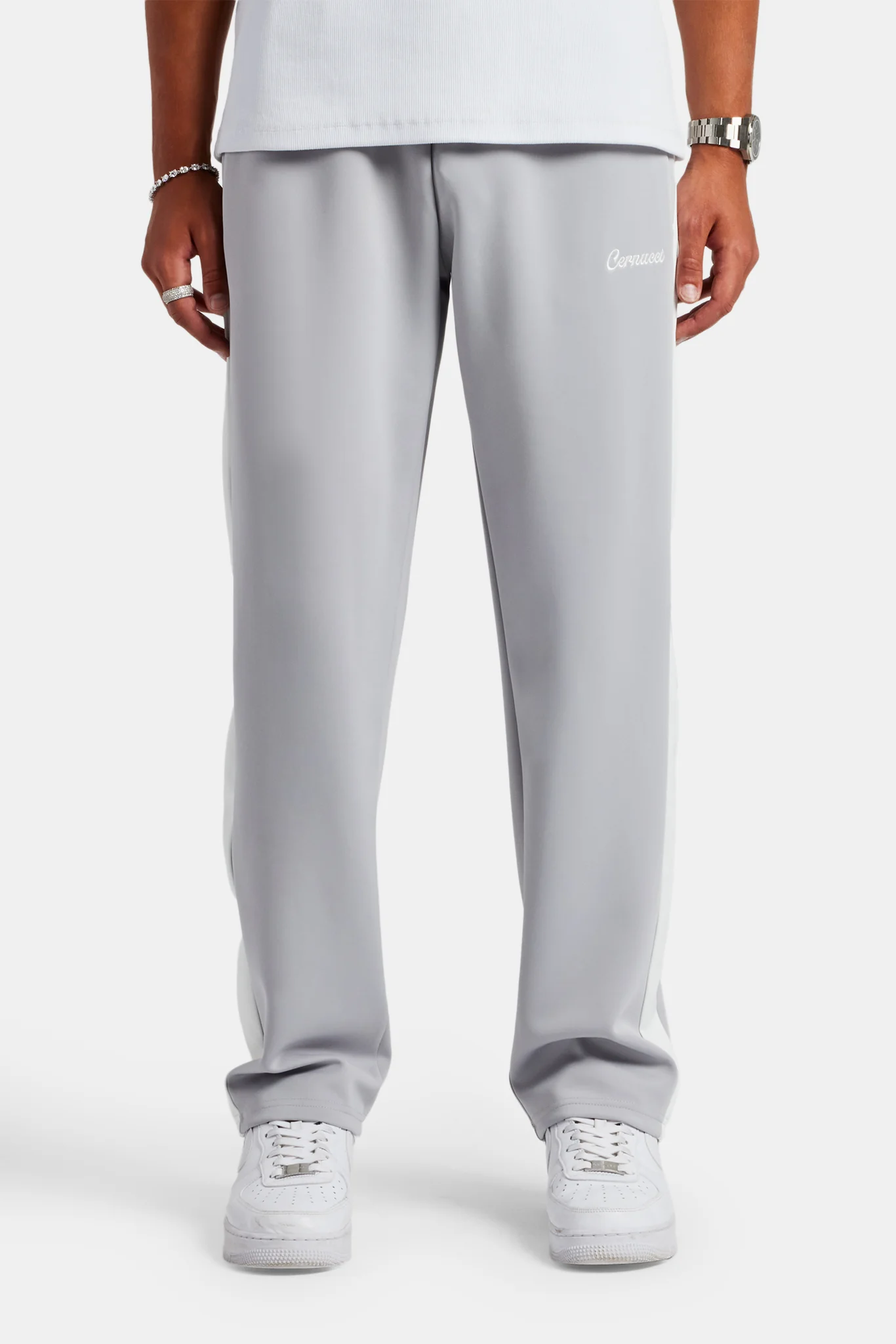 Contrast Panel Track Pant - Grey - Image 2