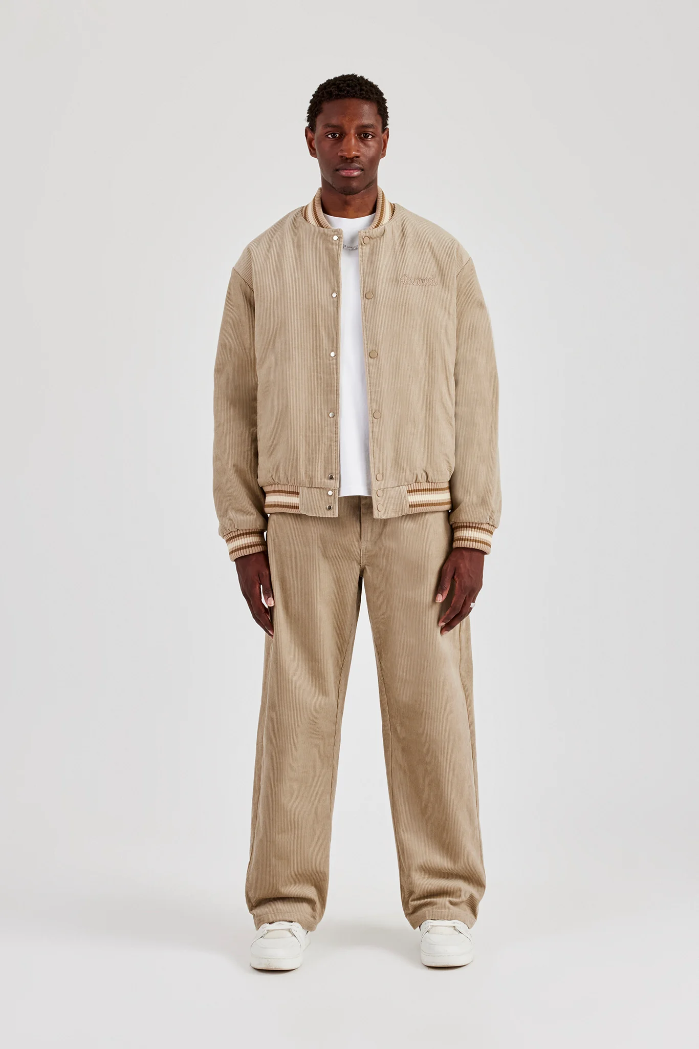 Cord Baggy Fit Trouser - Taupe - Image 4