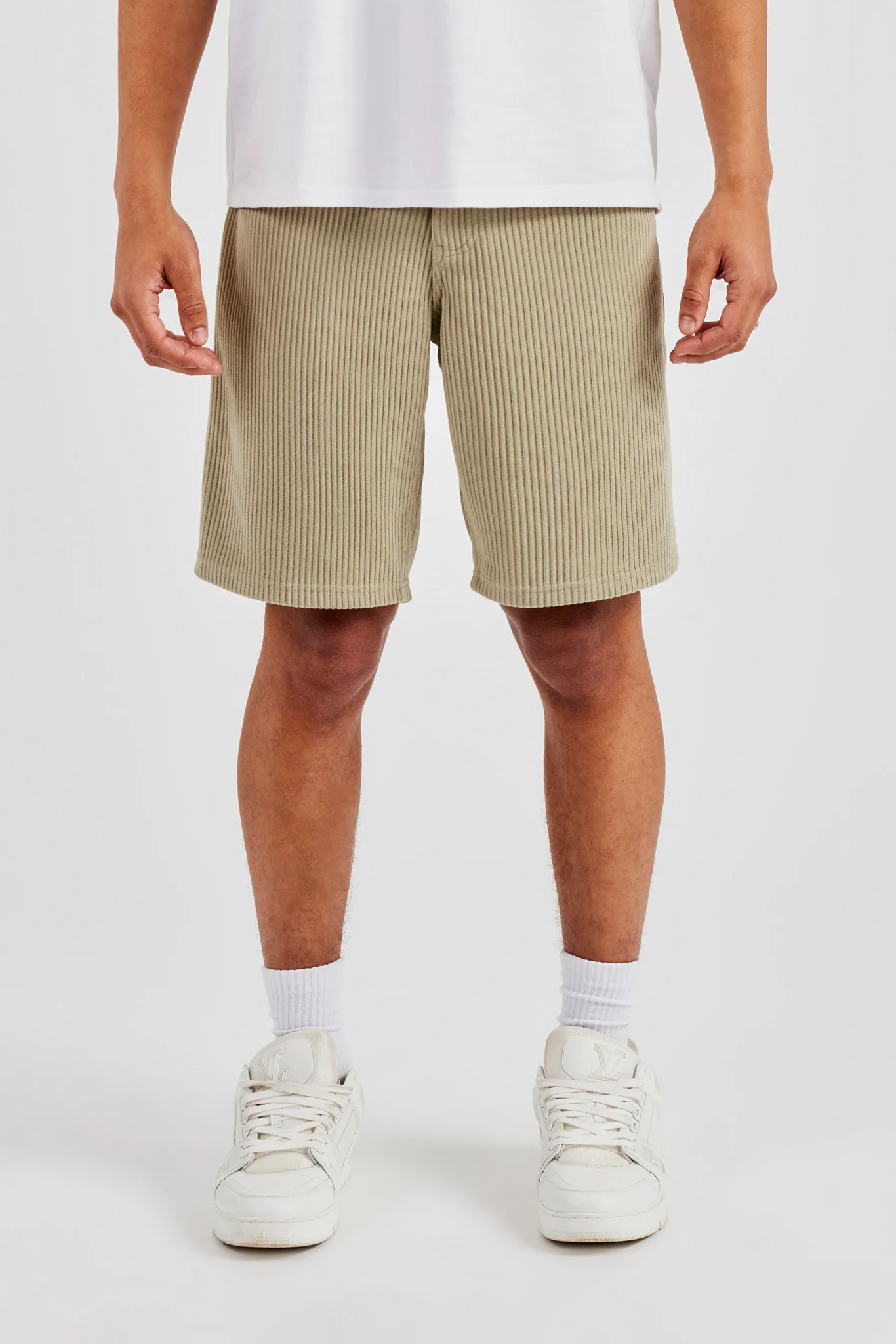Cord Relaxed Short - Khaki - Image 2