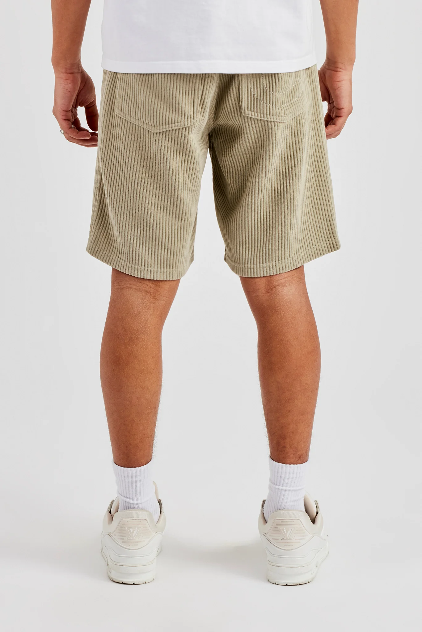 Cord Relaxed Short - Khaki - Image 3