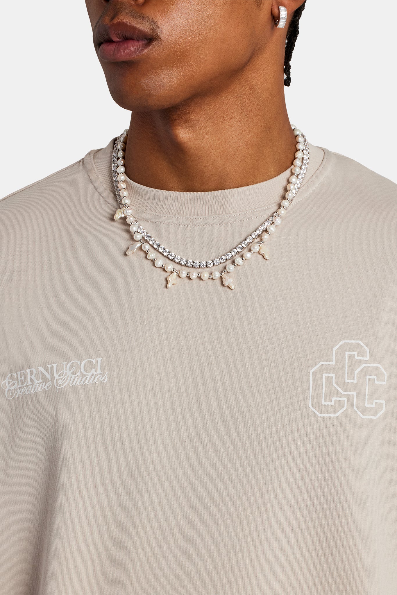 Creative Studios Oversized T-Shirt - Stone - Image 4