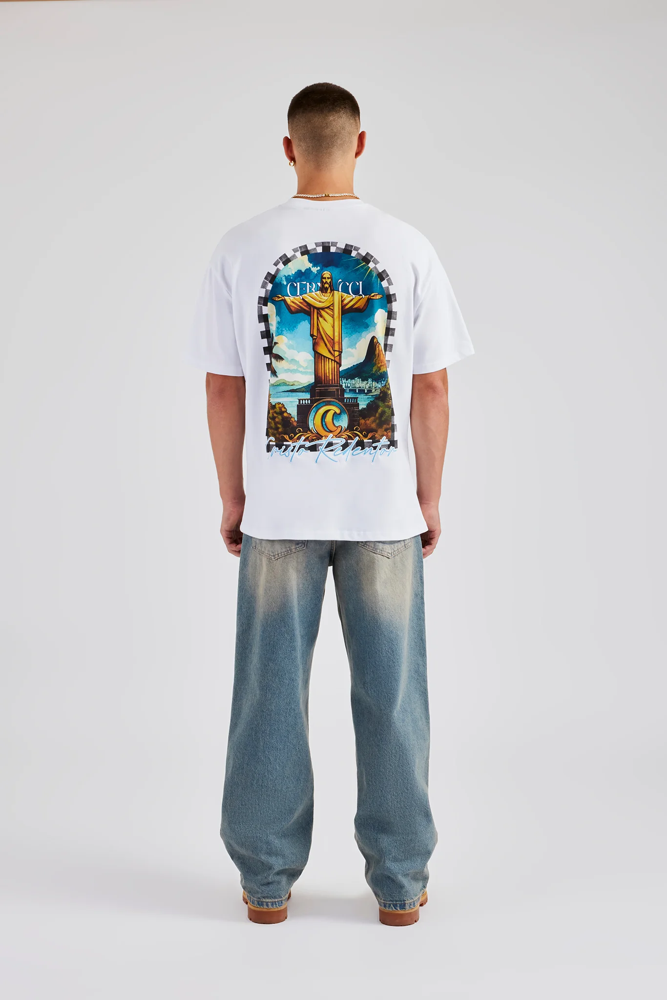 Cristo Redentor Graphic Oversized T-Shirt - Image 4