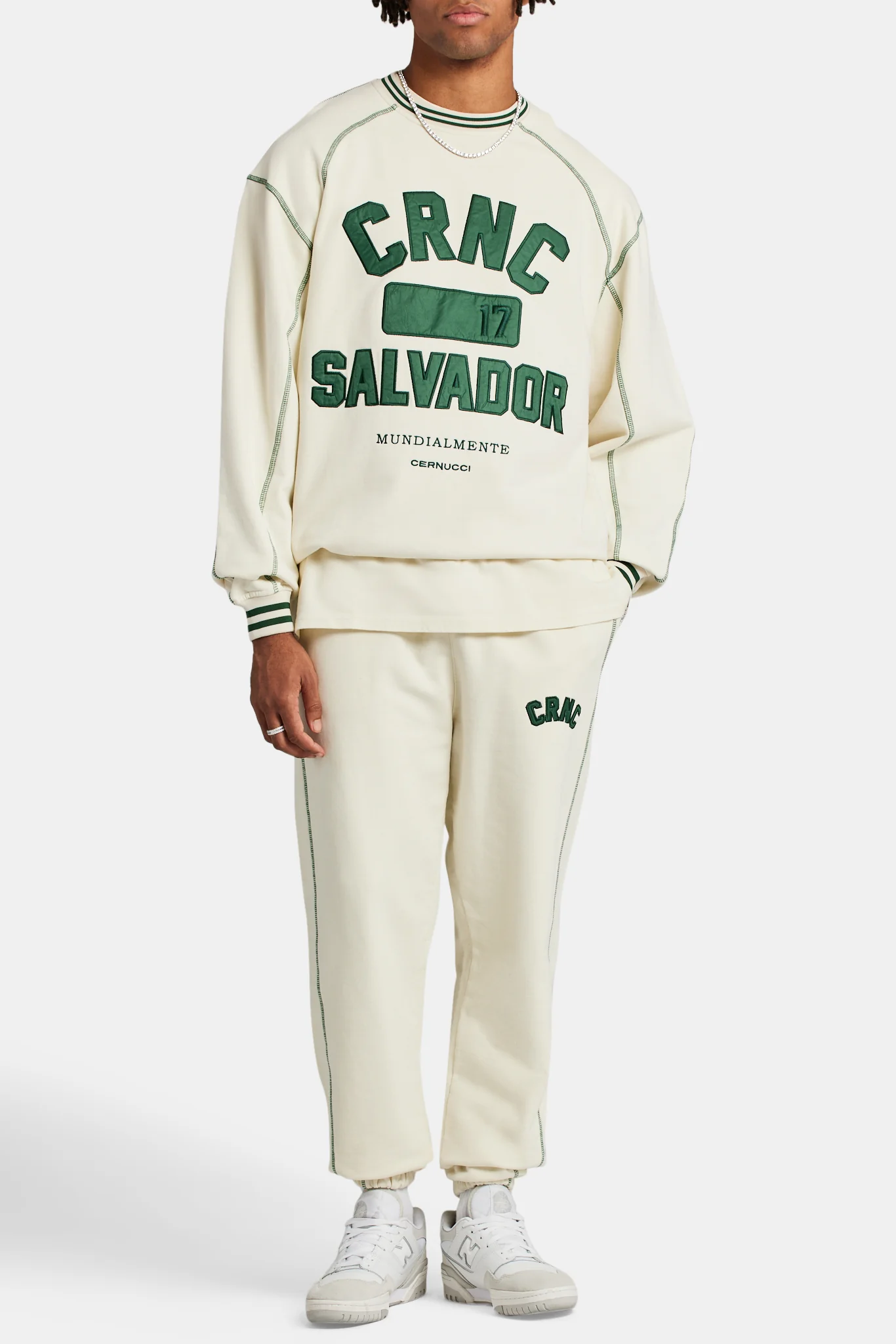 Crnc Applique Salvador Varsity Sweatshirt - Ecru - Image 4
