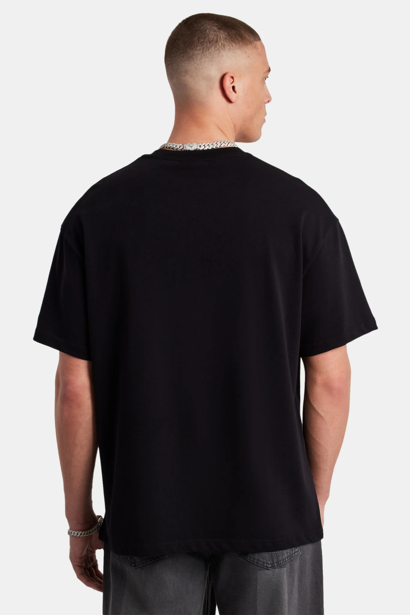 CRNC Printed Oversized T-Shirt - Black - Image 4