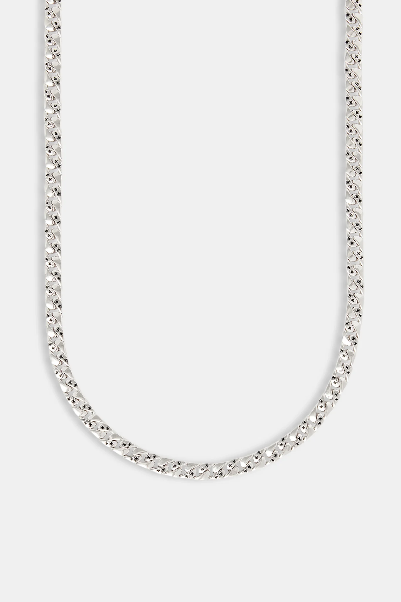 Cross Engraved Flat Cuban Chain - 6mm - Image 2