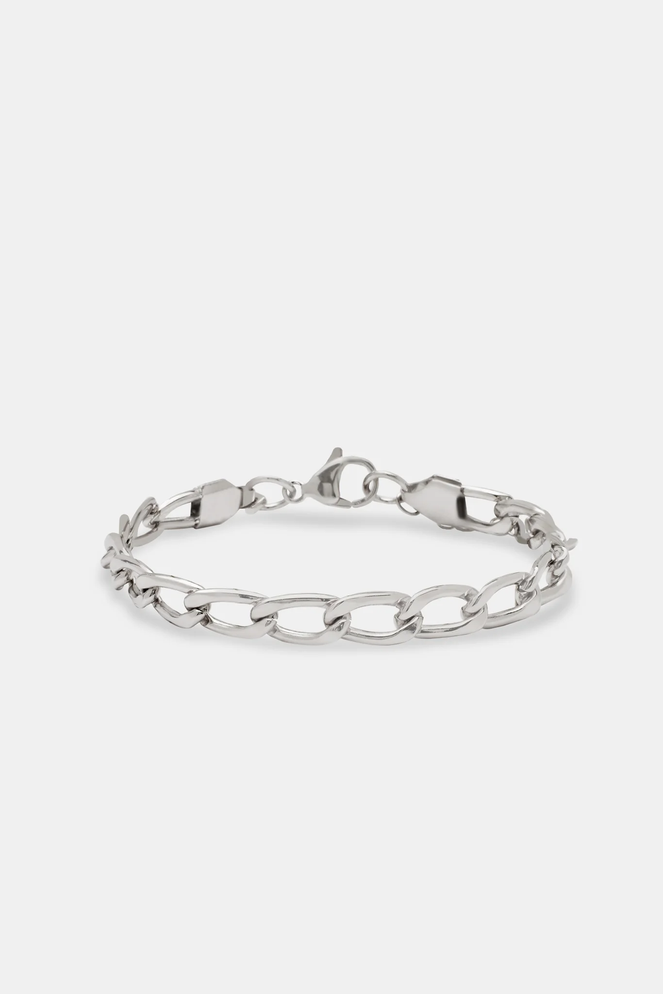 Curb Chain Bracelet - 6mm - White - Image 2