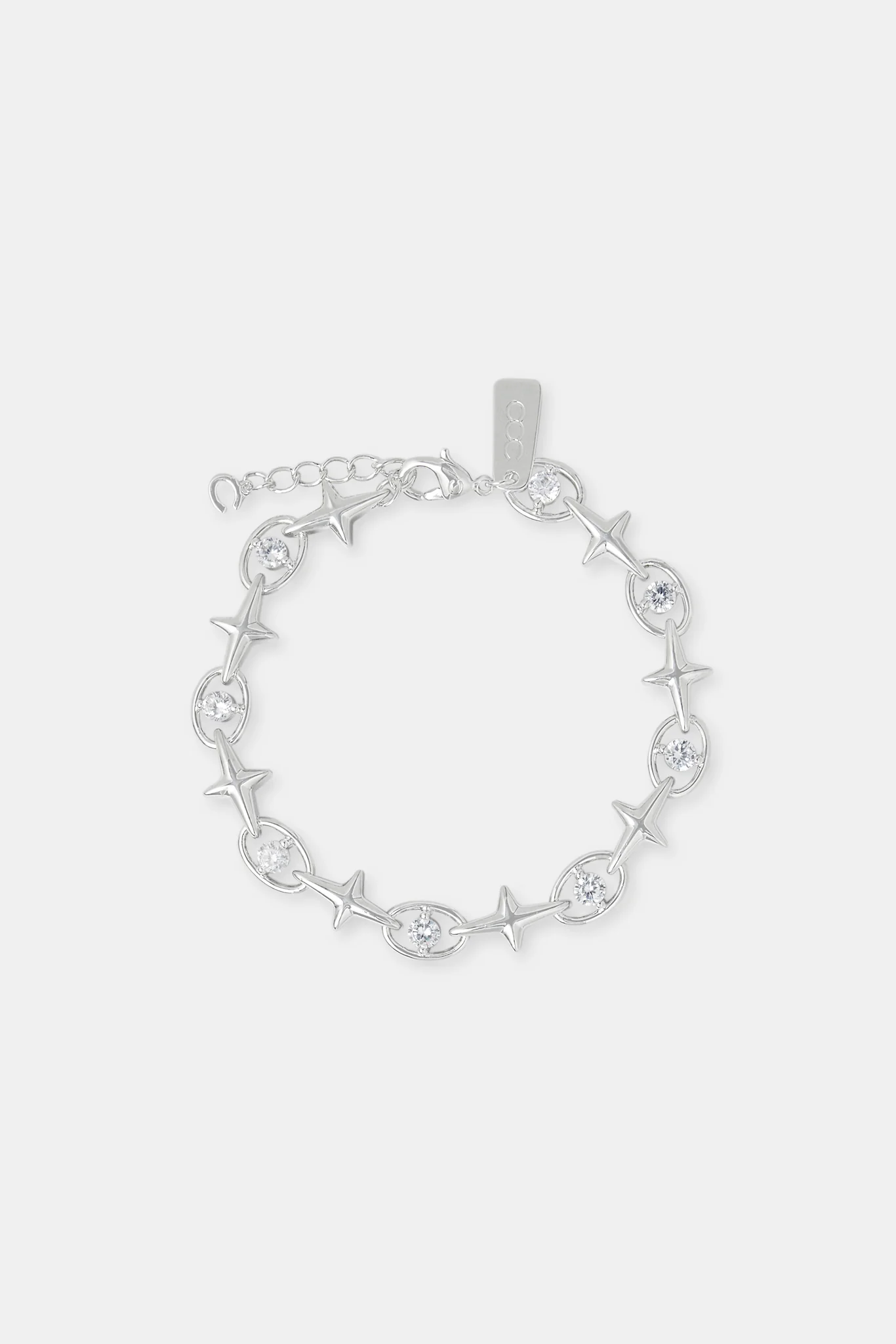 Cz Circle Link Bracelet - 10mm - Image 2