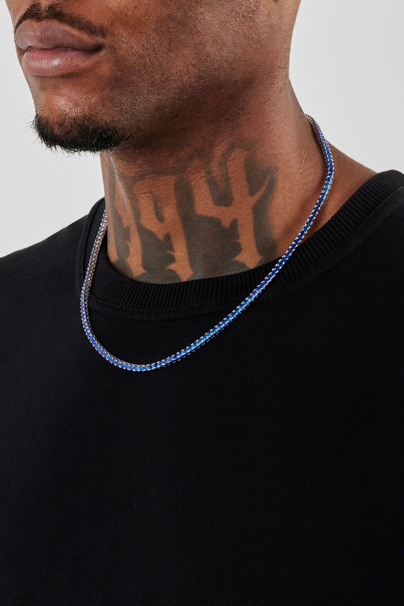 Dark Blue Tennis Chain - 3mm - Image 3