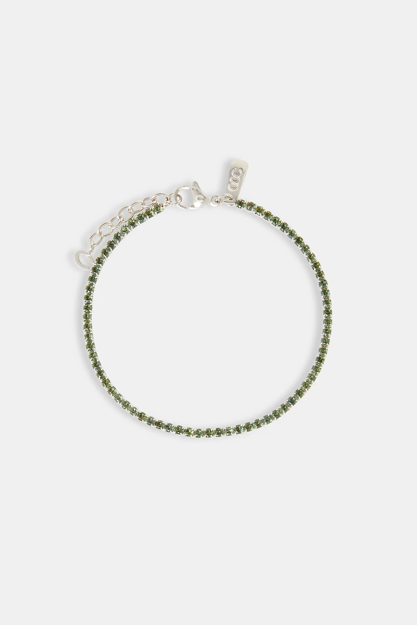 Dark Green Micro Tennis Bracelet - 2.5mm - Image 2
