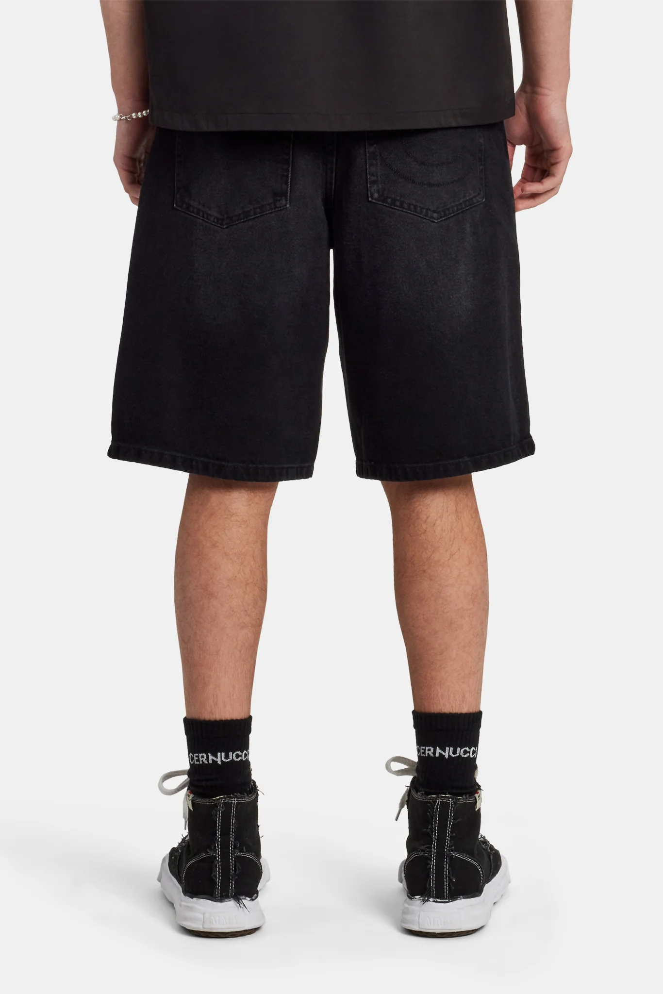 Denim Bermuda Jorts - Washed Black - Image 4