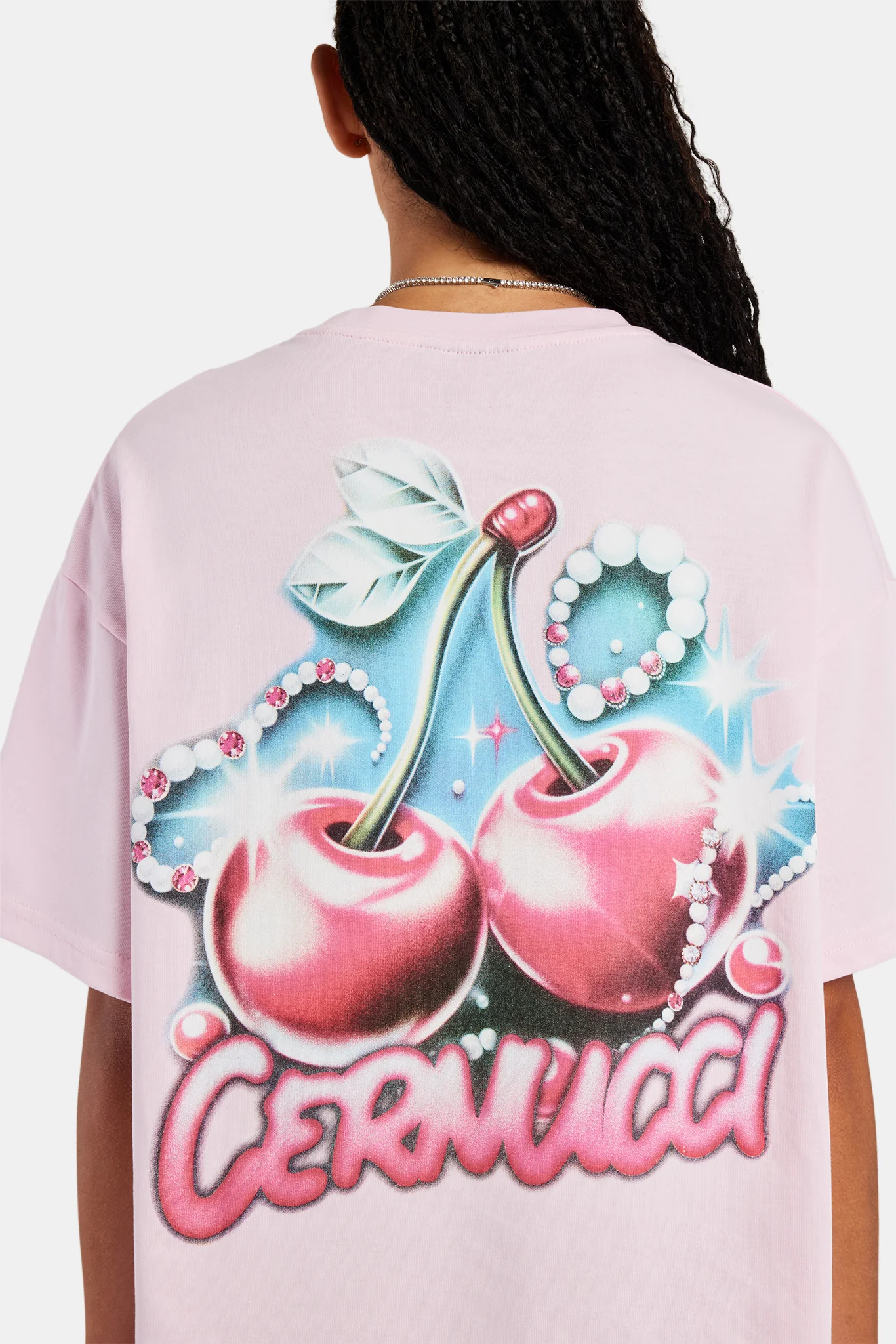 Diamond Cherry Oversized T-Shirt - Image 3