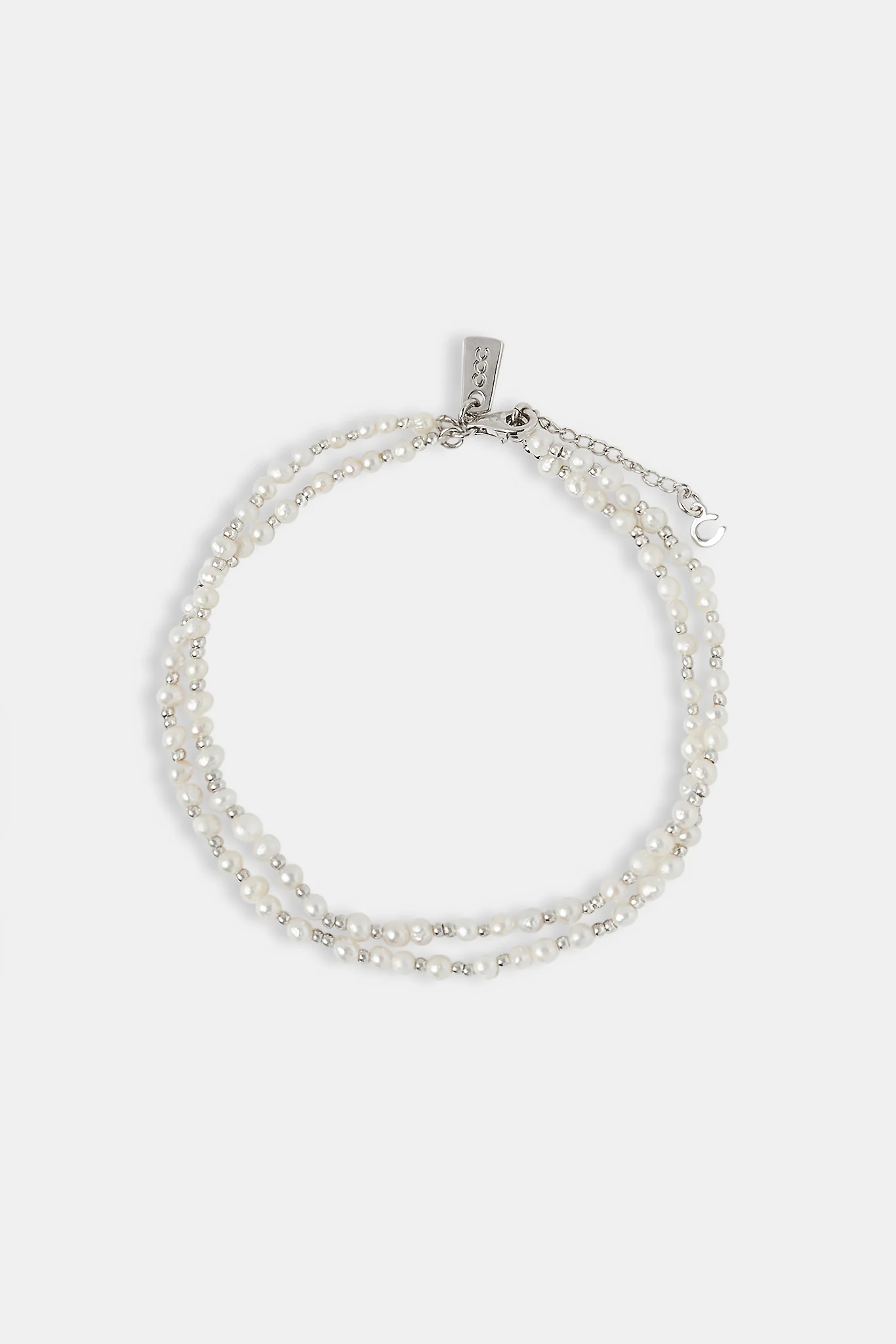 Double Layer Freshwater Pearl Bracelet - 3mm - Image 2