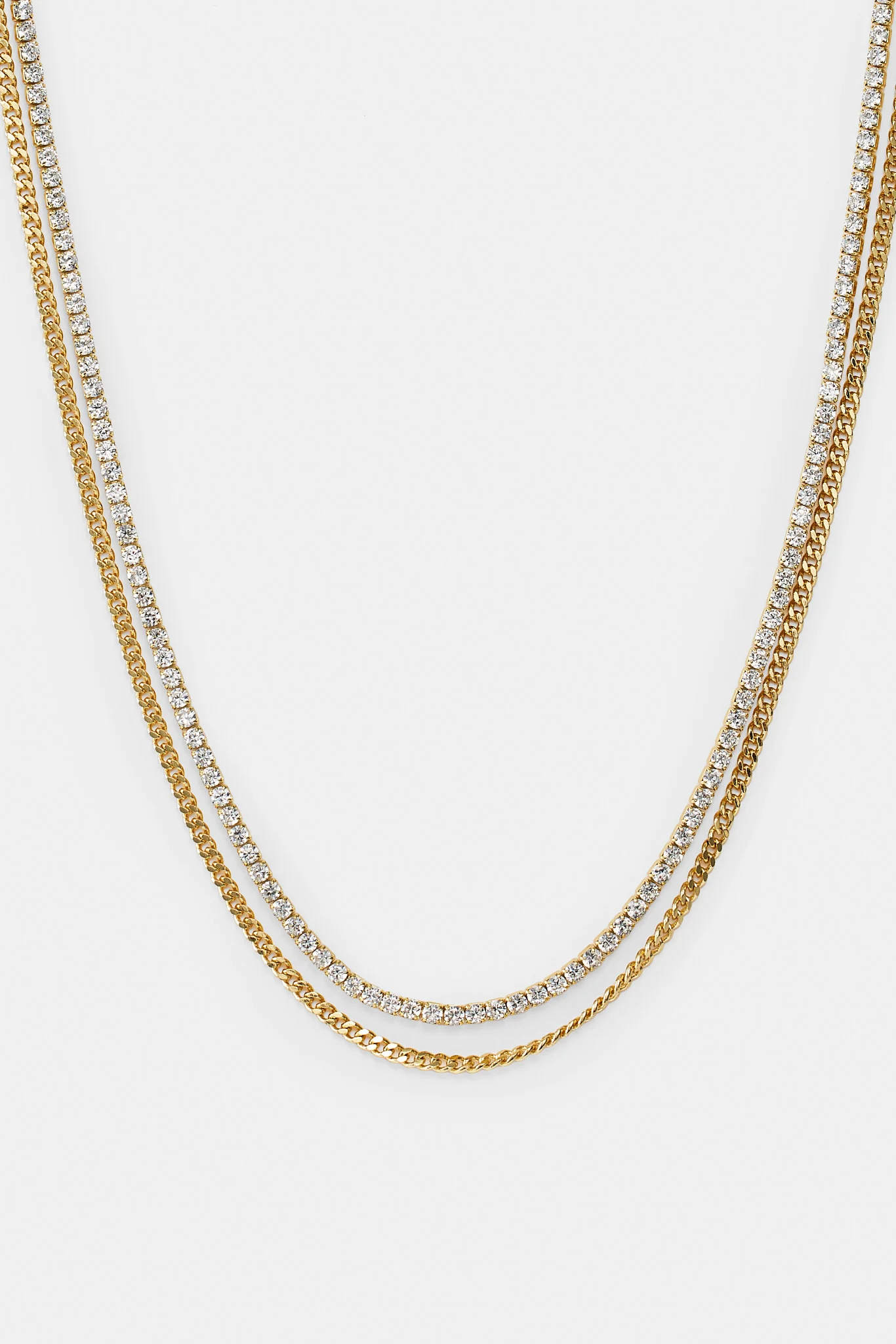 Double Layer Micro Tennis & Cuban Chain - 2.5mm - Image 3