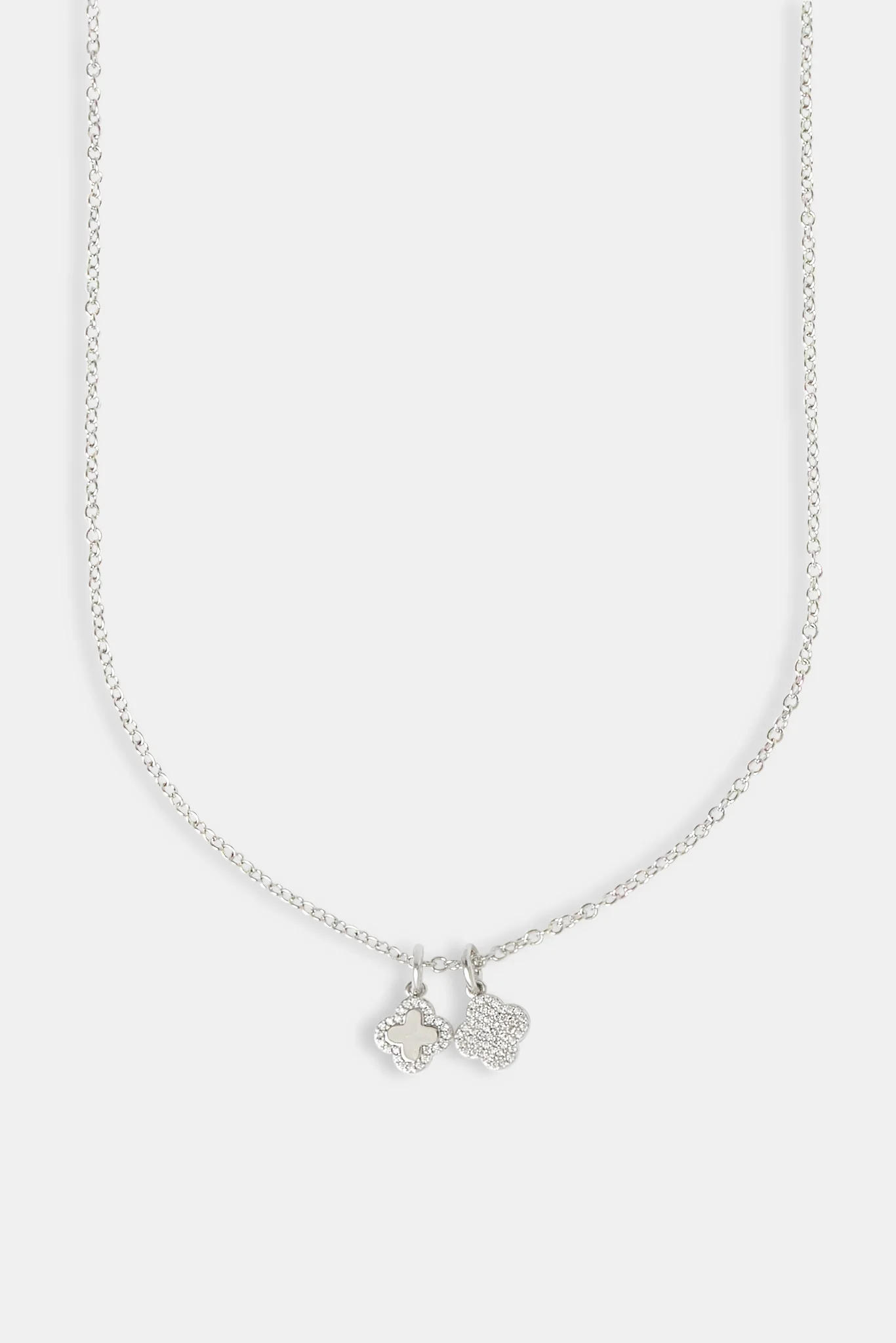 Double Motif Pendant Necklace - 10mm - Image 2