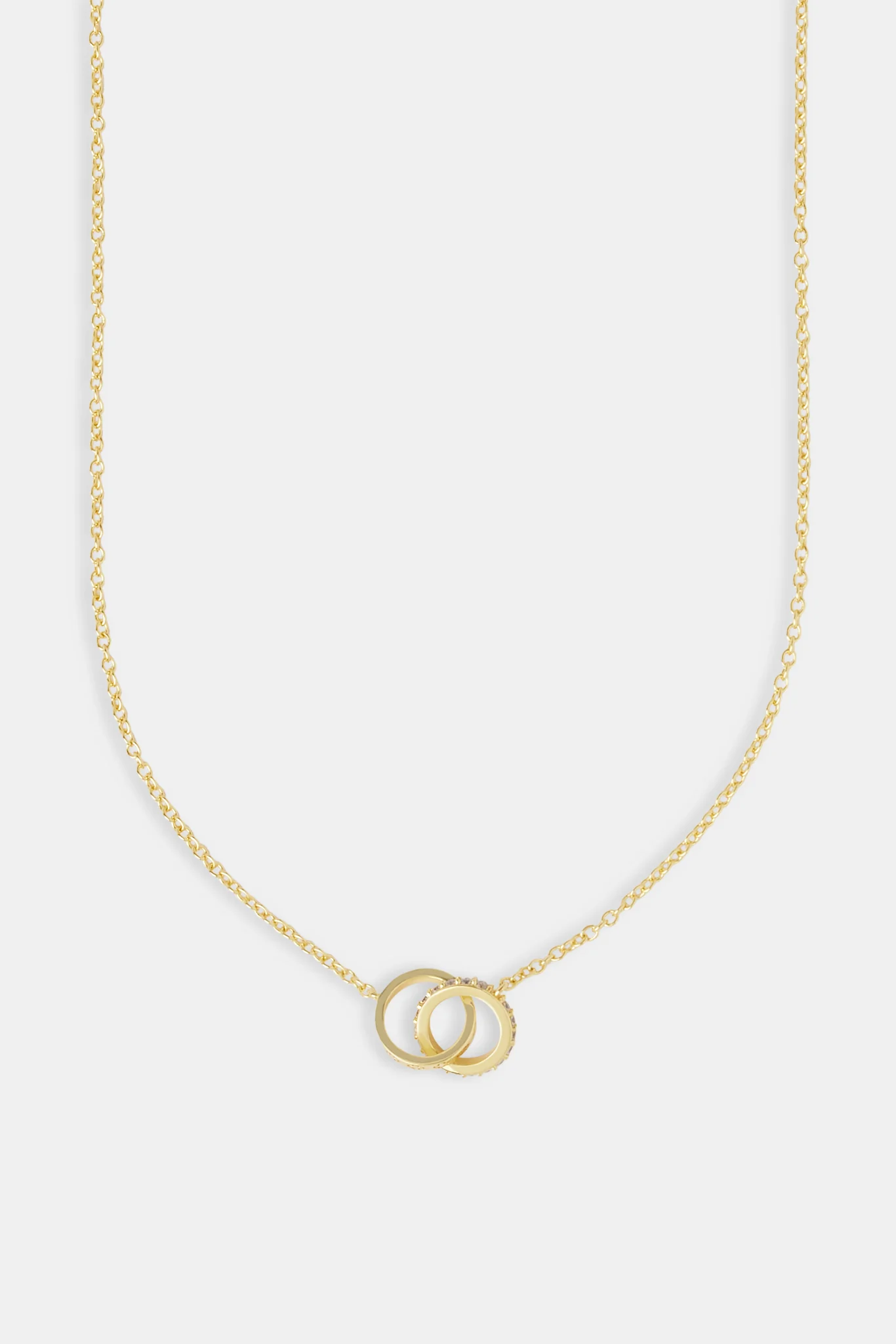 Double Polished and Iced Ring Necklace - 14mm - Image 3