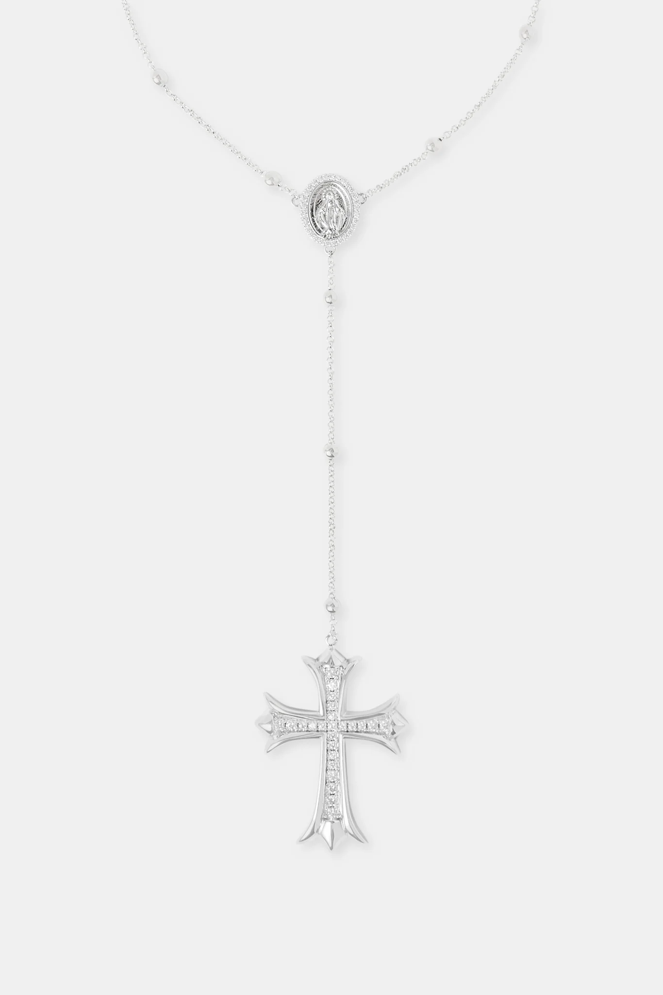 Drop Pendant Cross Necklace - 40mm - Image 2