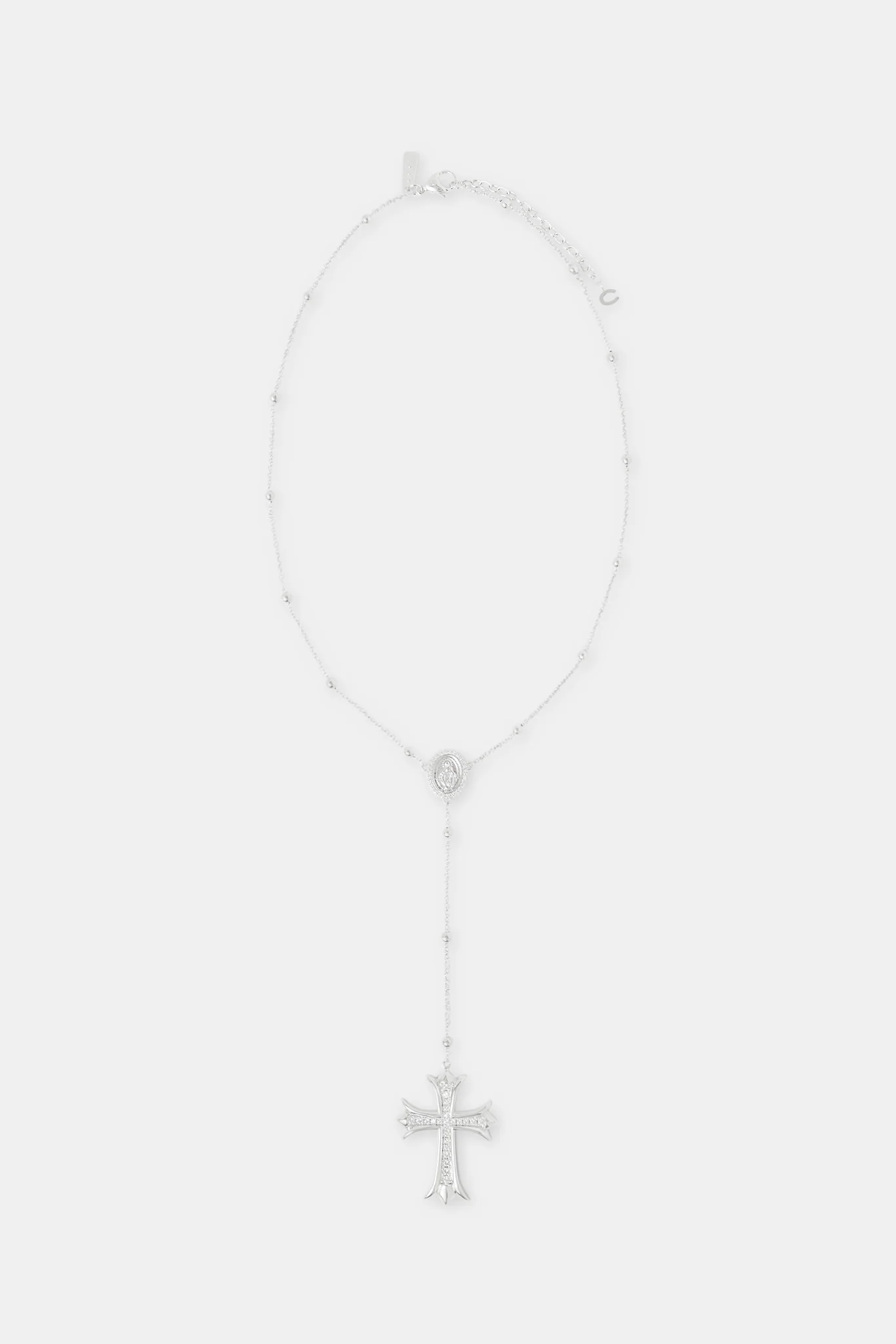 Drop Pendant Cross Necklace - 40mm - Image 3