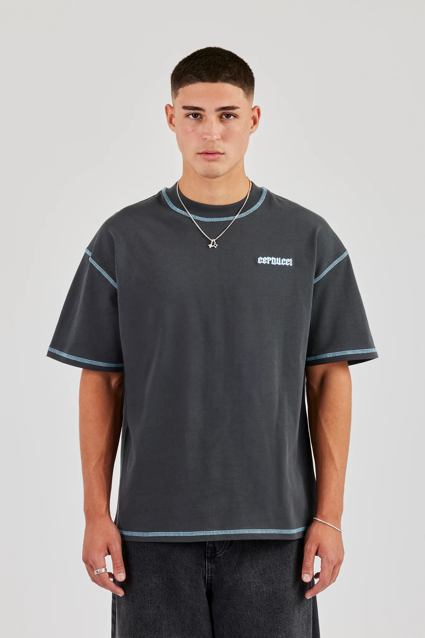 Eagle 86 Oversized T-Shirt - Charcoal - Image 4