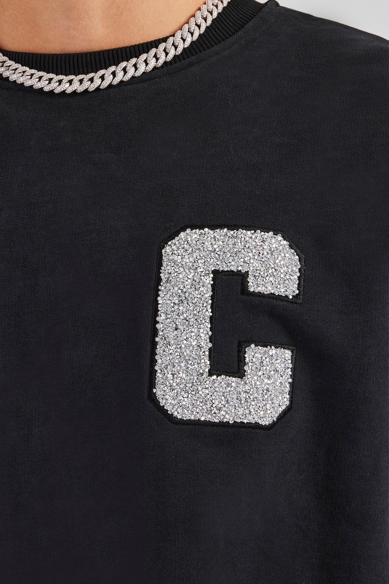 Embellished C Sweatshirt - Black - Image 3