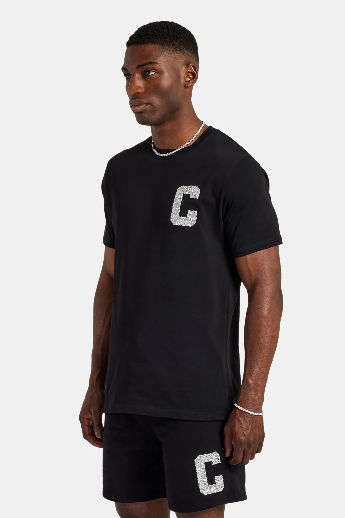 Embellished C T-Shirt - Black - Image 4