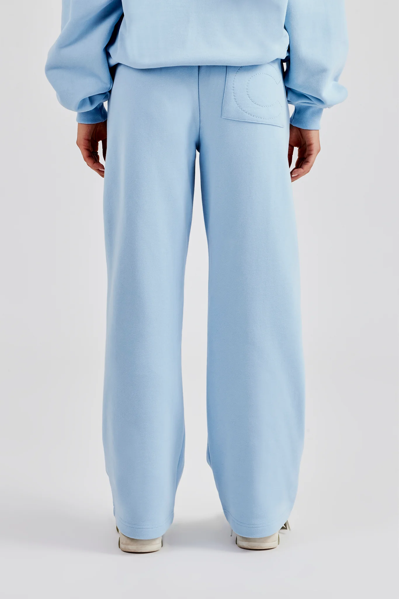 Embroidered C Jogger - Baby Blue - Image 4