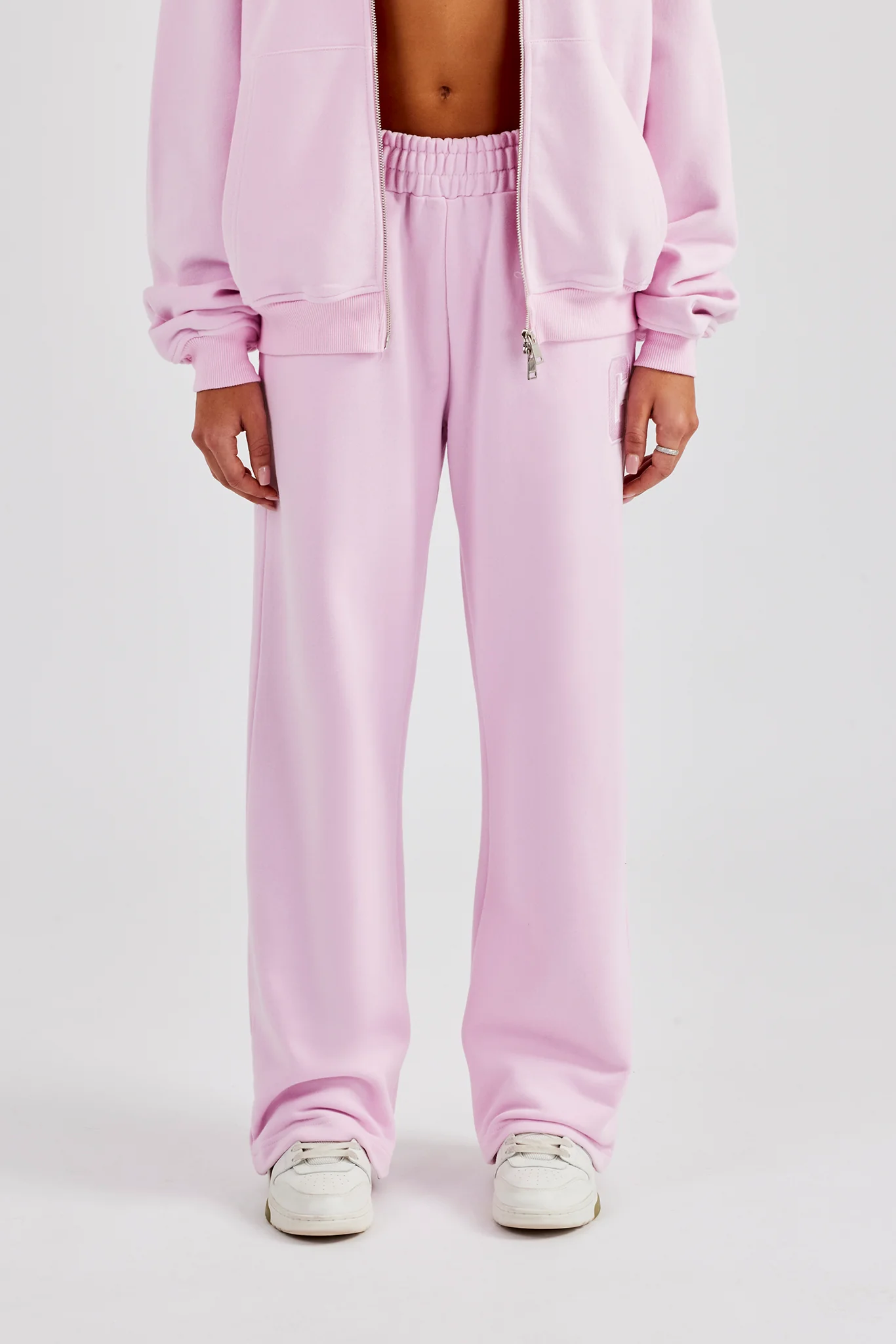 Embroidered C Jogger - Pink - Image 4