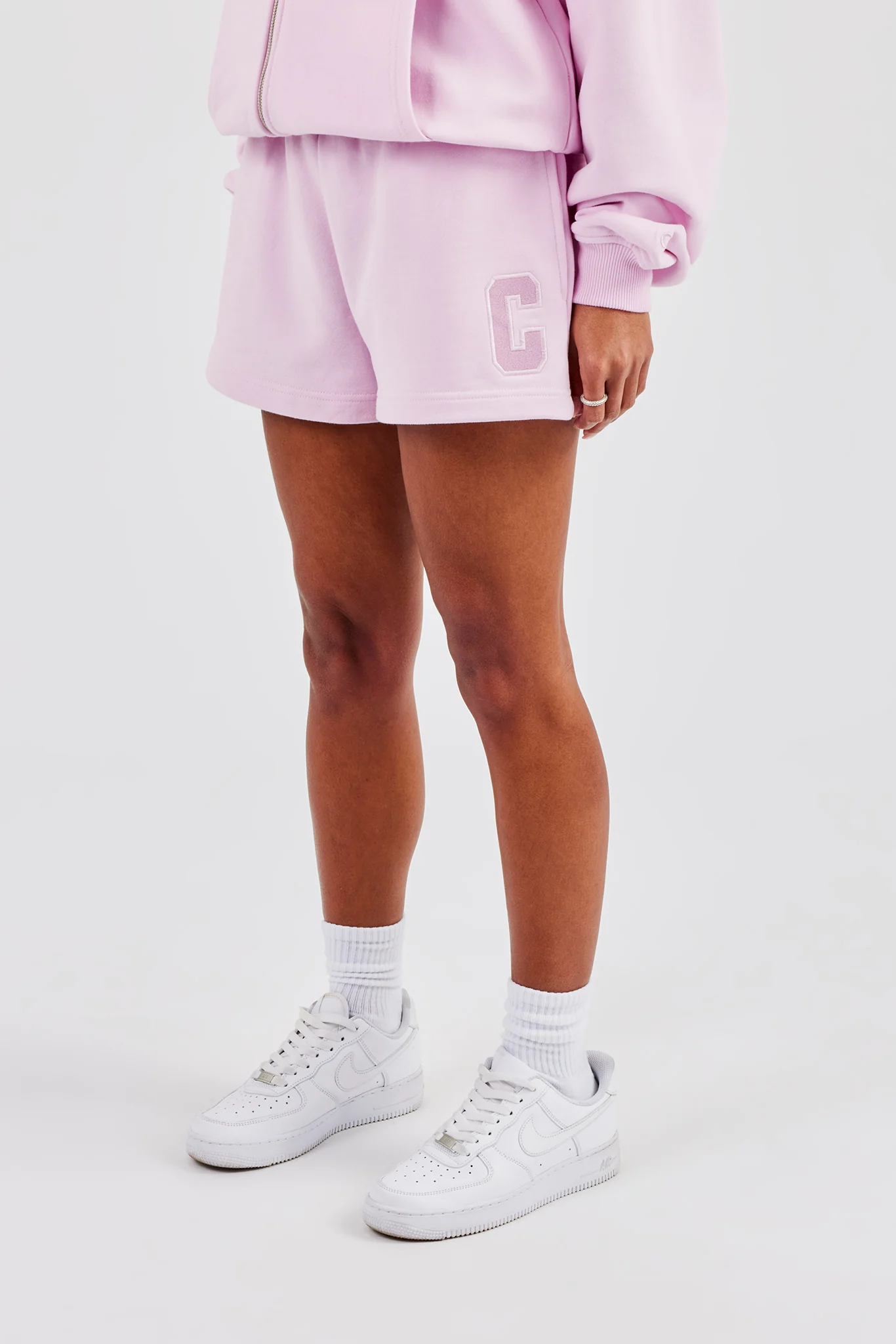 Embroidered C Short - Pink
