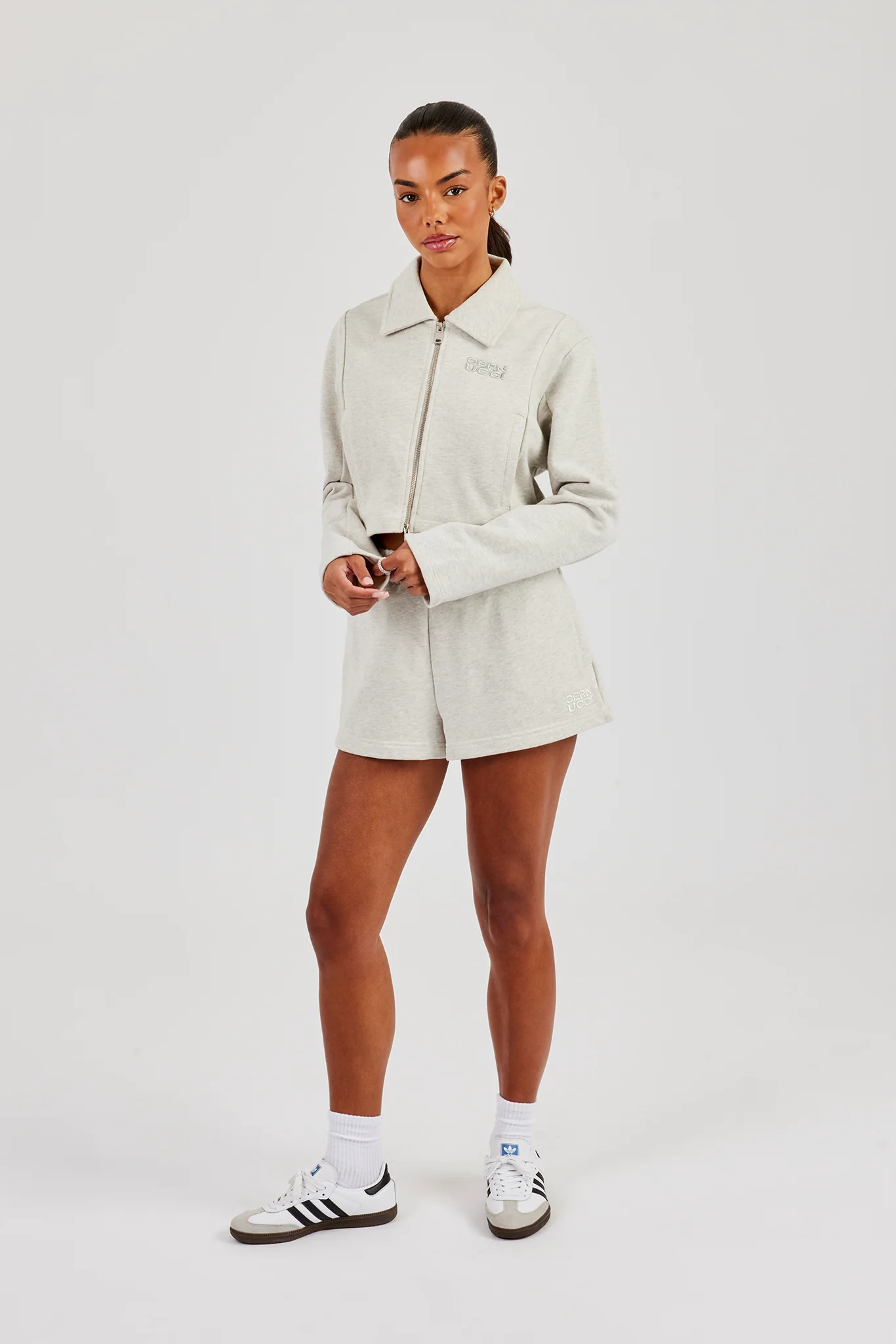 Embroidered Short - Ash Grey - Image 3