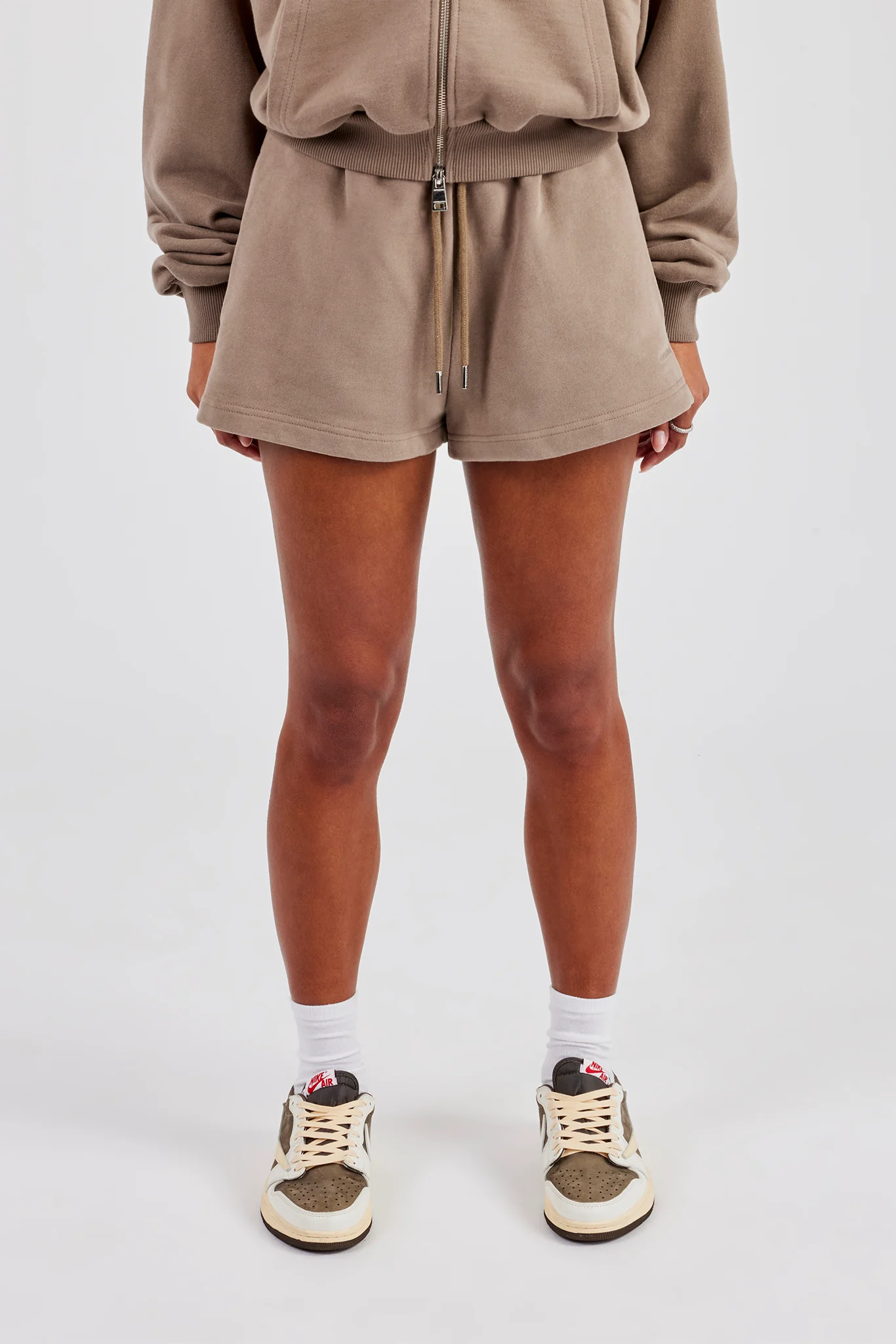 Embroidered Short - Taupe - Image 2