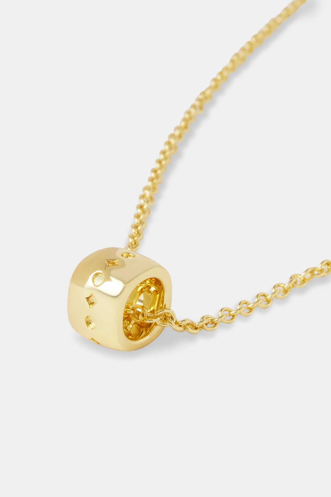Engraved Hoop Rolo Necklace - 12mm - Image 2