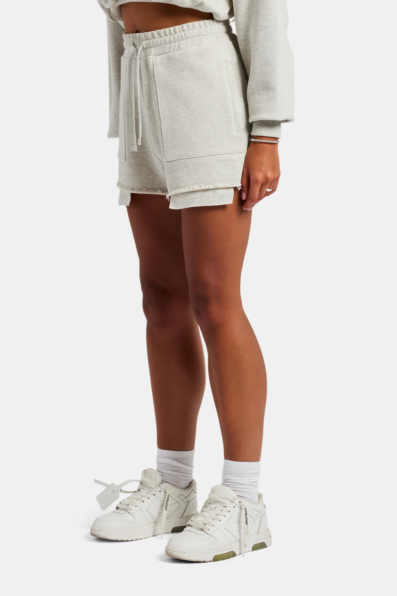 Esportivo Embroidered Short - Grey Marl - Image 2