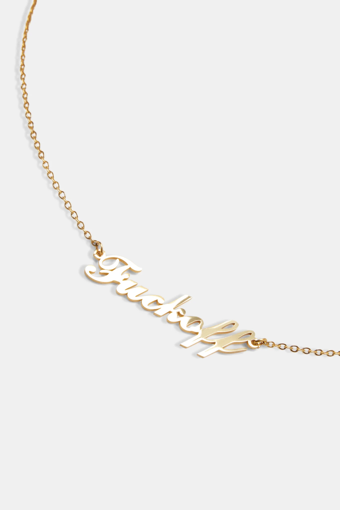 F Off Necklace - Gold - Image 3