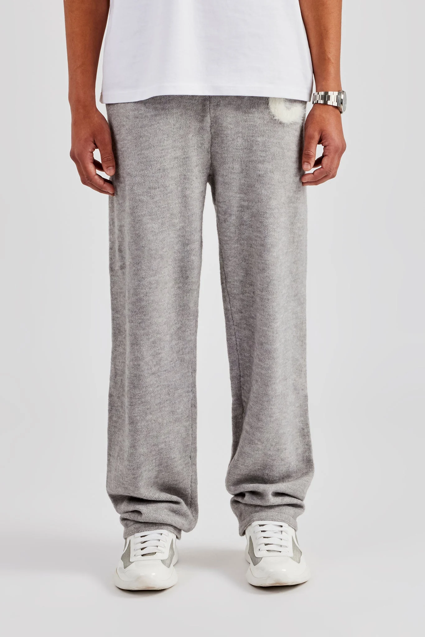 Fluffy Intarsia C Jogger - Grey - Image 2