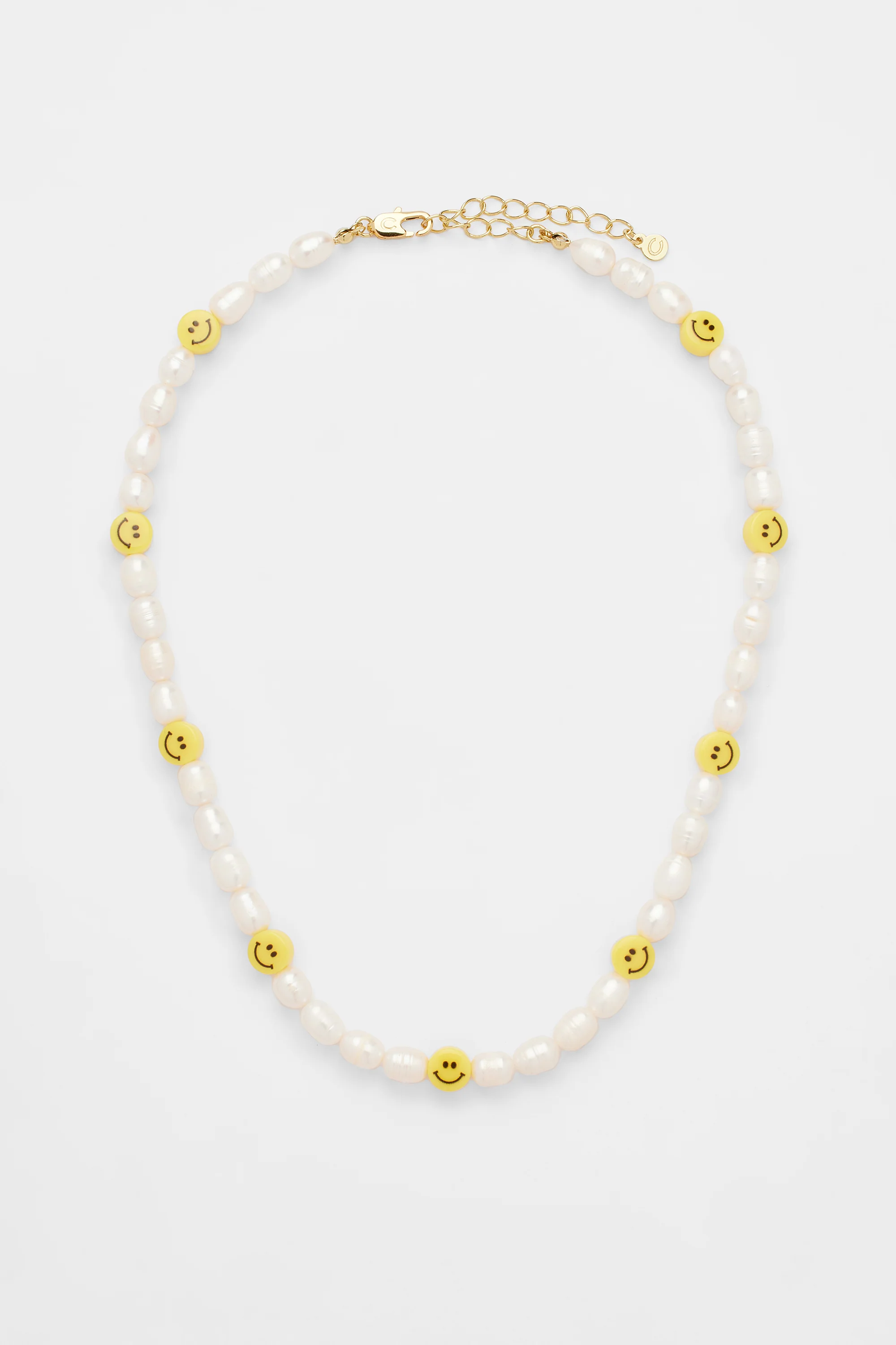 Freshwater Pearl and Yellow Face Motif Necklace - Image 2