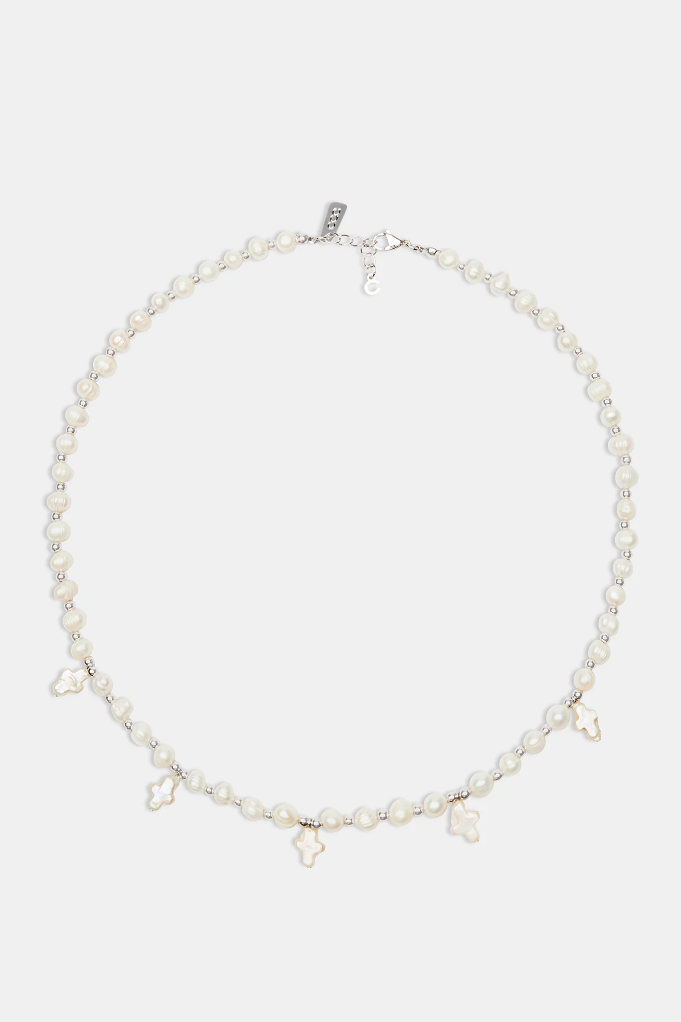 Freshwater Pearl Cross Necklace - Image 4
