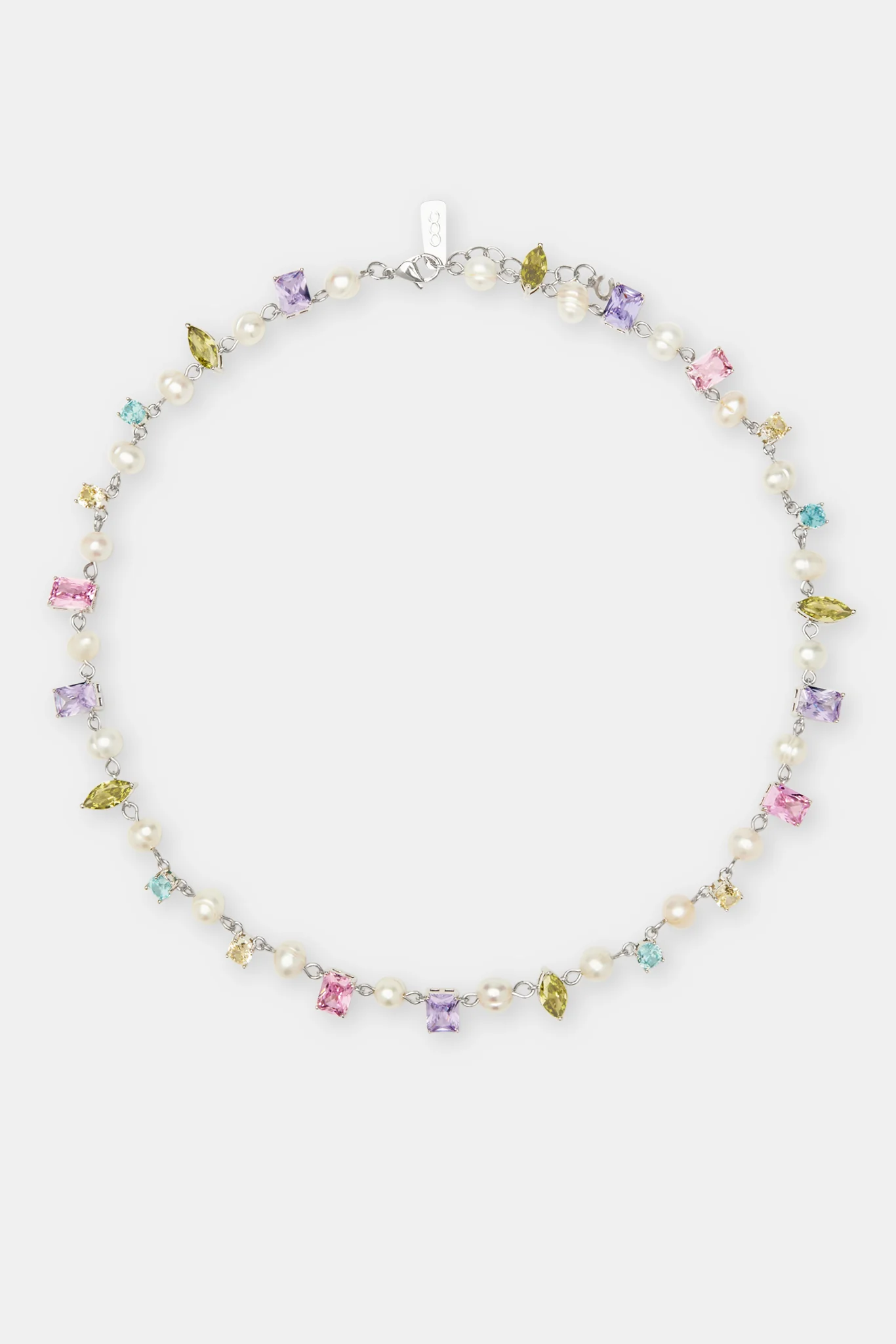 Freshwater Pearl Mixed Shape Gemstone Necklace - Image 3
