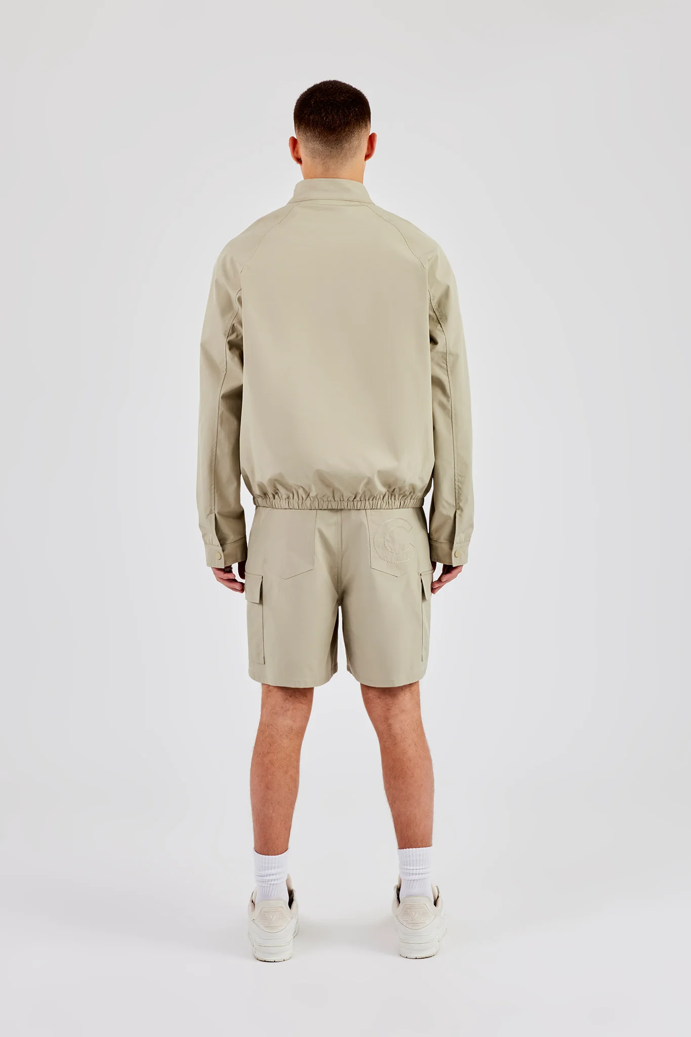 Funnel Neck Jacket & Shorts - Green - Image 3