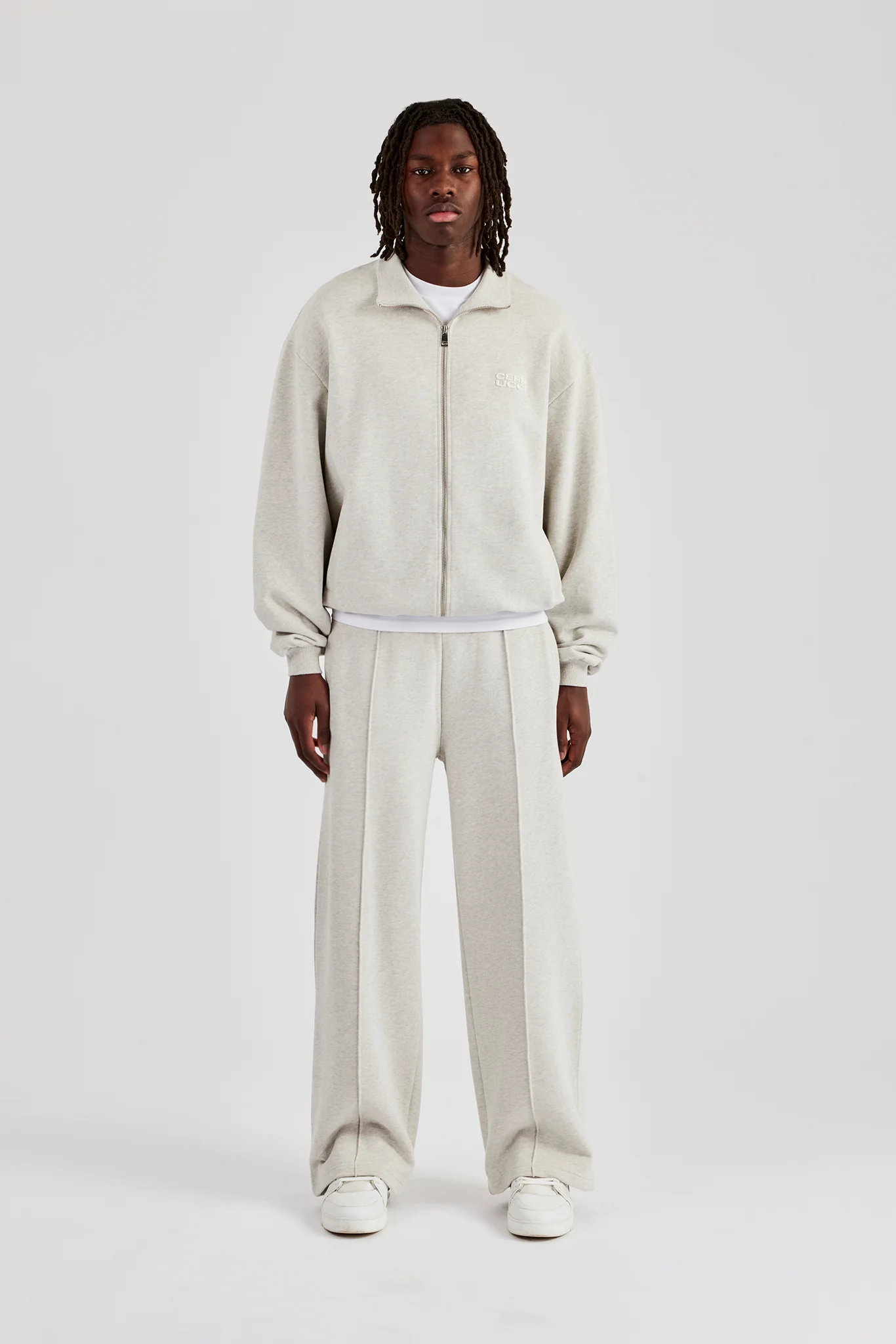 Funnel Neck Jersey Jacket - Ash Grey - Image 4