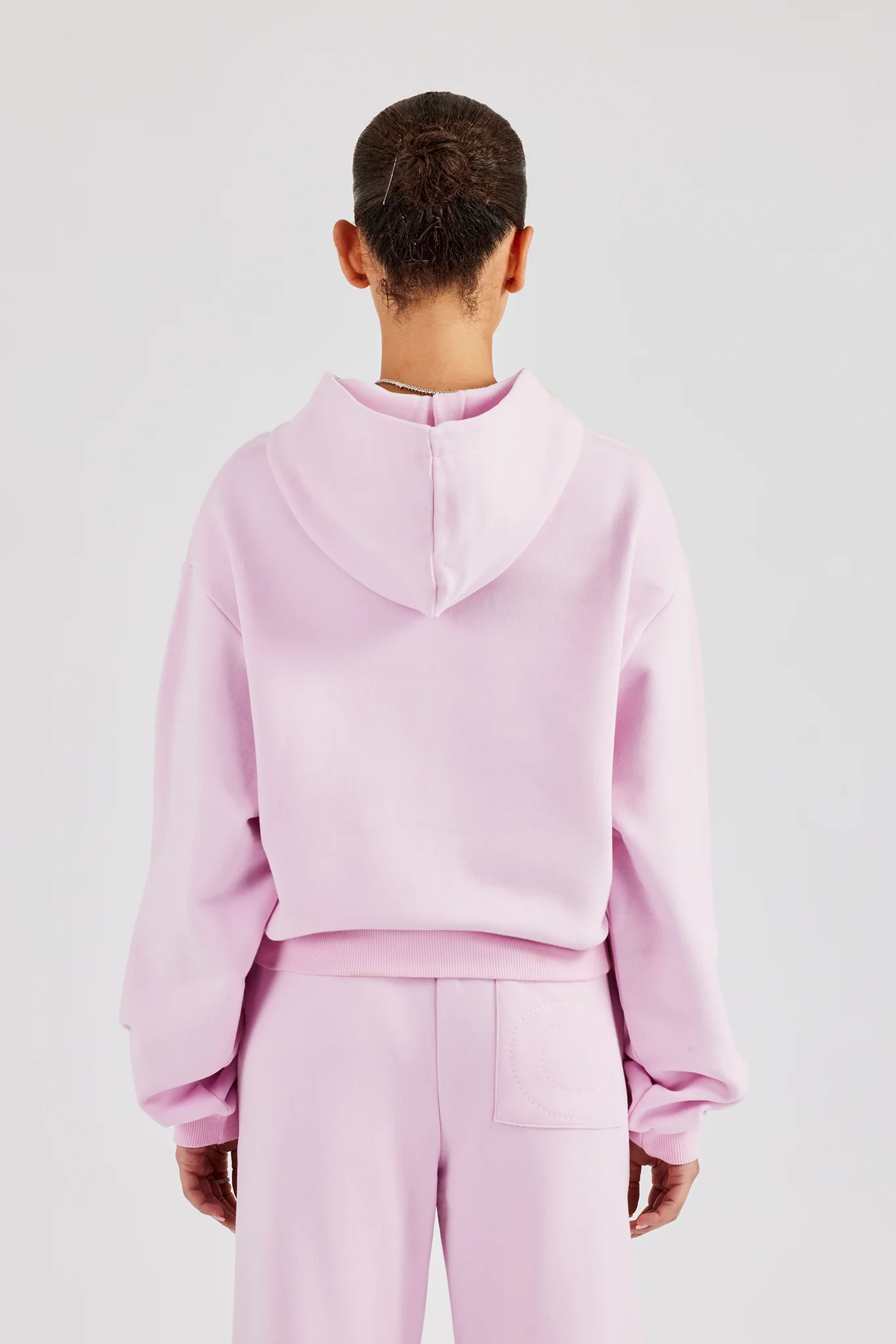 Glitter Applique Boxy Hoodie - Pink - Image 4
