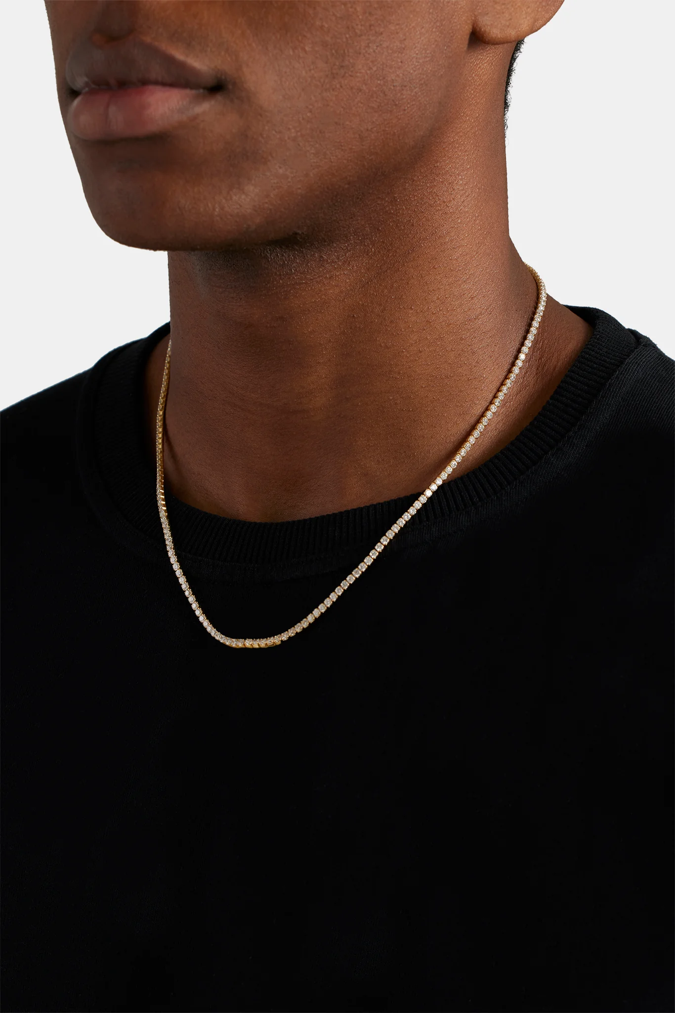 Gold Plated 2.5mm Micro Tennis Chain - Image 3