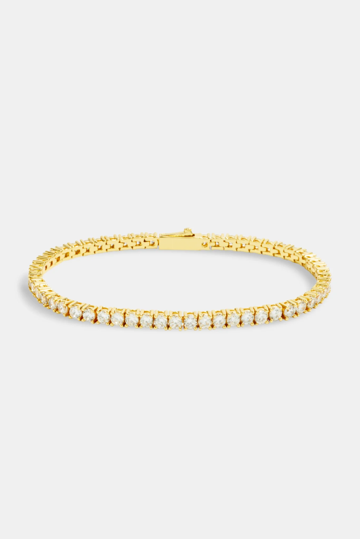 Gold Plated 3mm Tennis Bracelet - Image 2