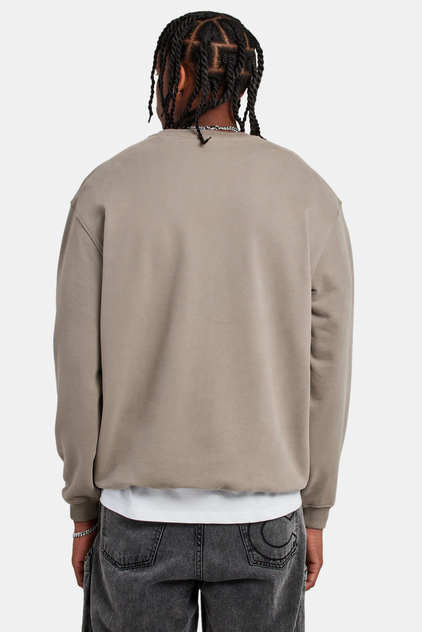 Gothic C Rhinestone Sweatshirt - Brown - Image 4