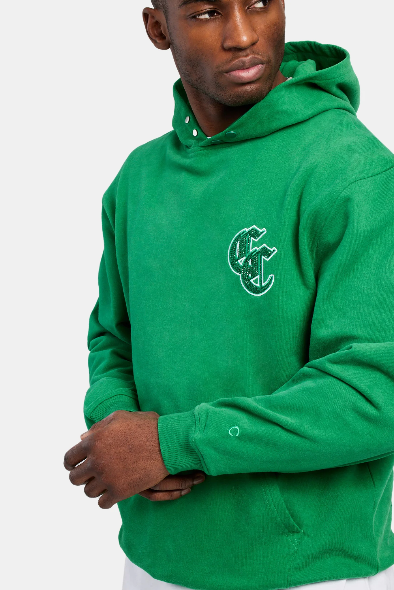Rhinestone Hoodie - Green - Image 4