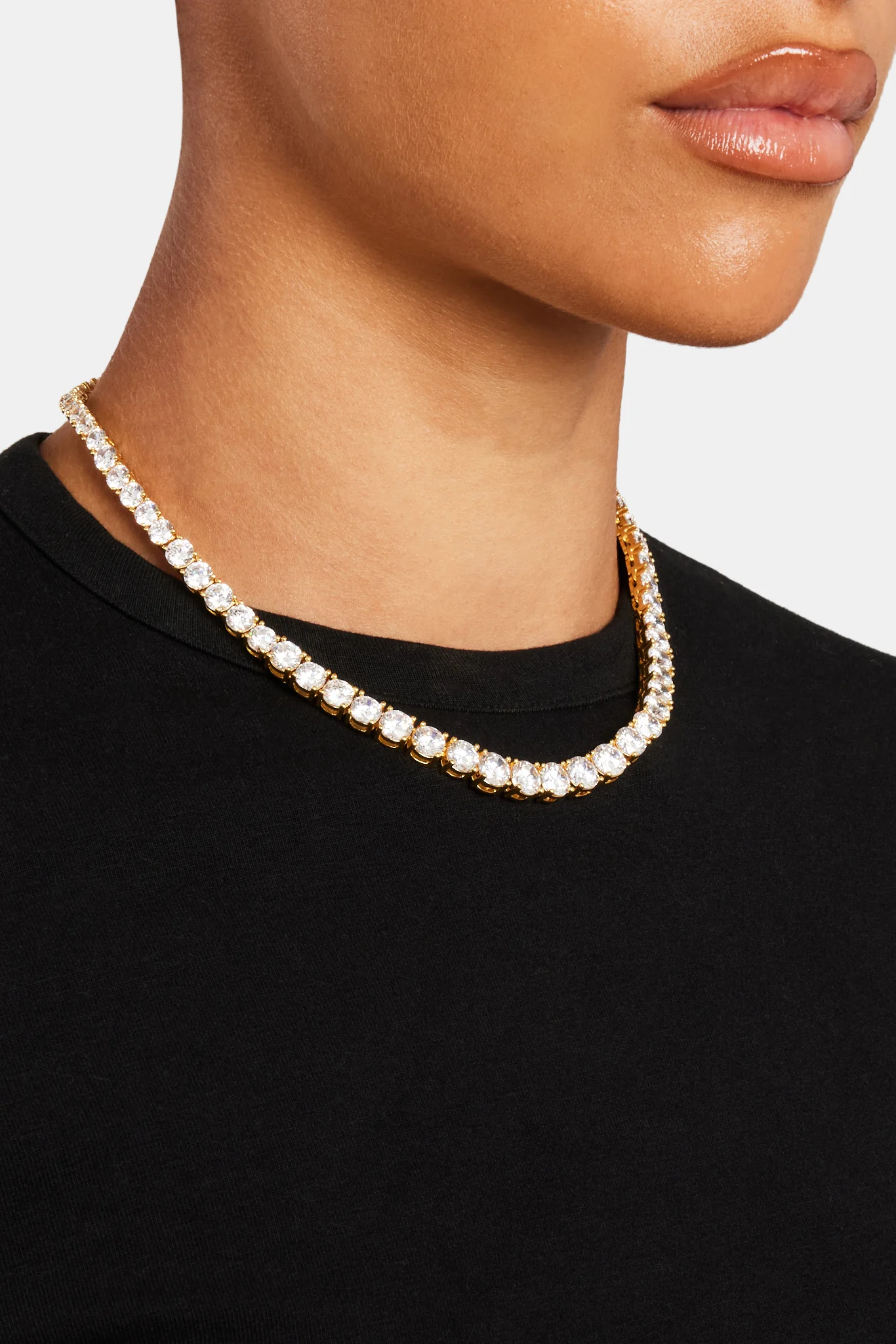Graduated Gold Plated Tennis Chain - Image 3