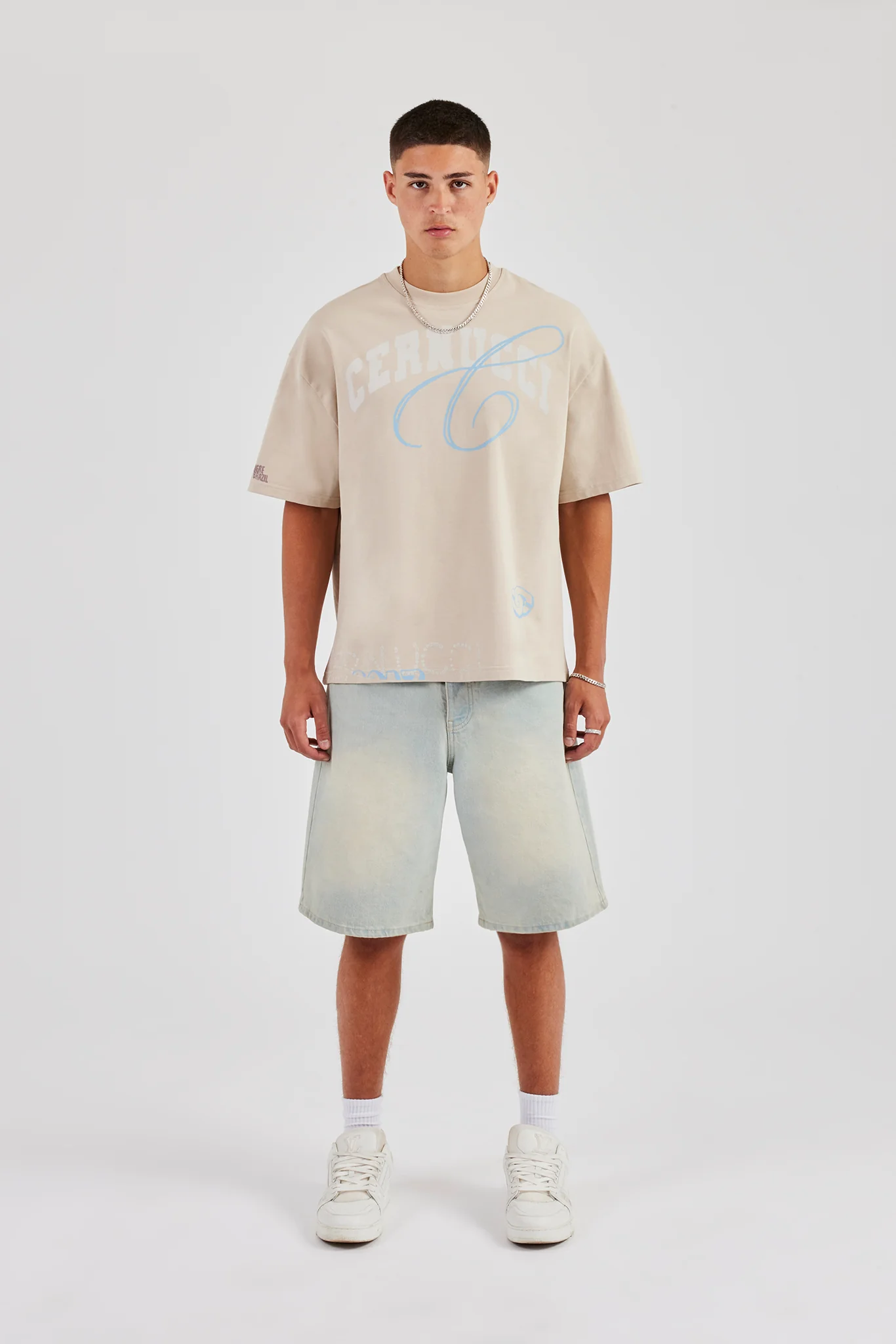 Graffiti Oversized T-Shirt - Stone - Image 4