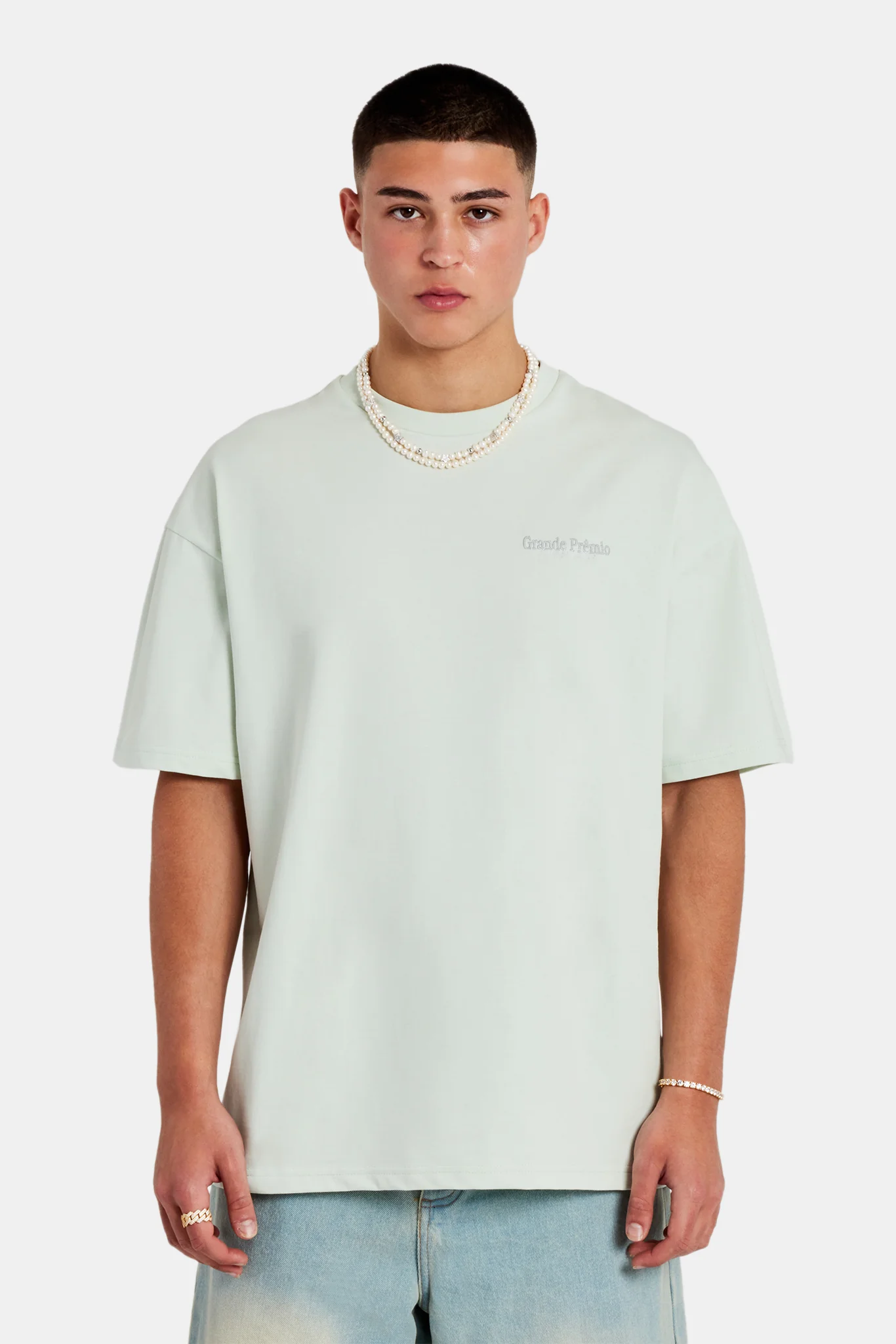 Grande Premio Graphic Oversized T-Shirt - Mint - Image 4