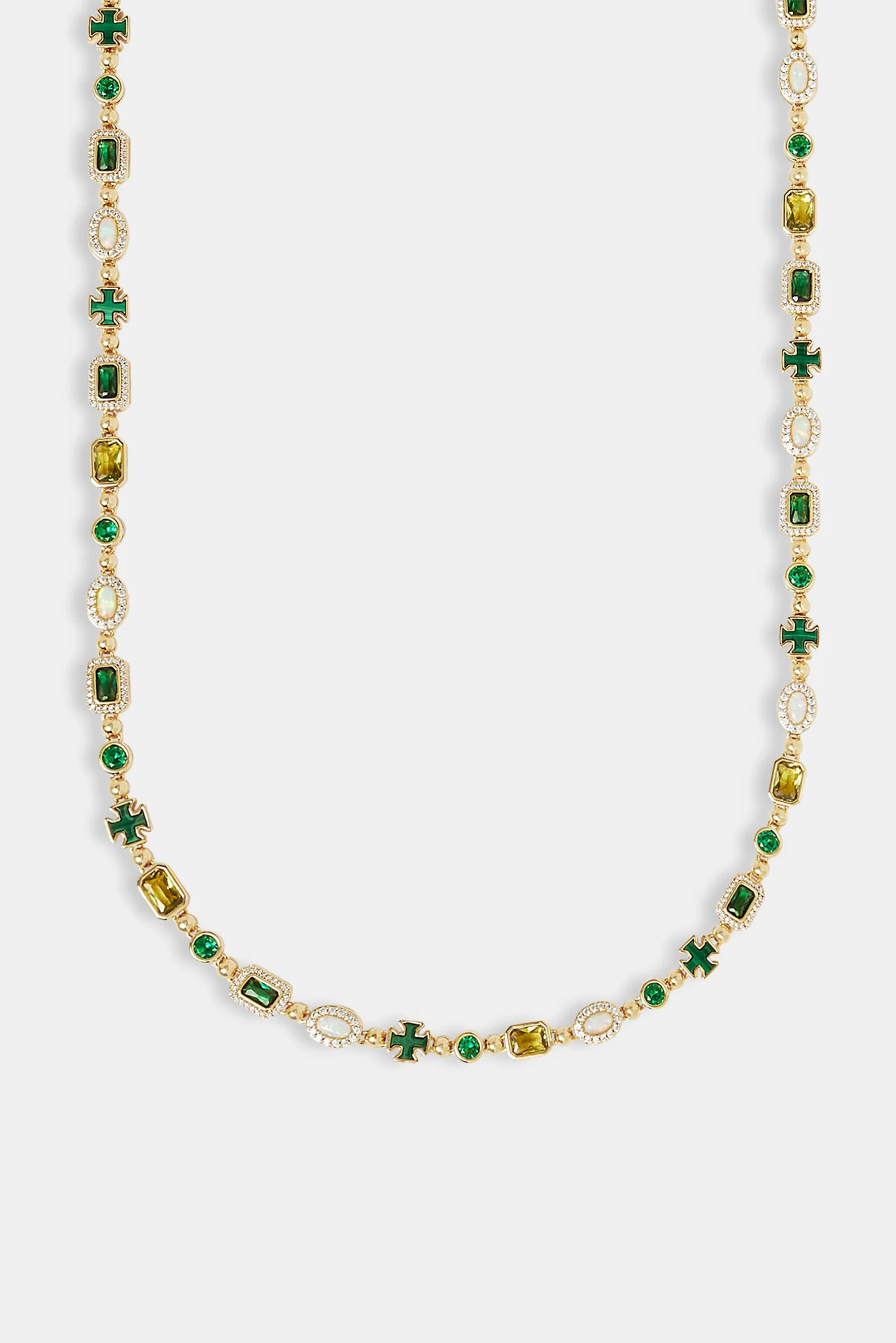 Green Malachite Multi Gemstone Chain - 6mm - Image 2