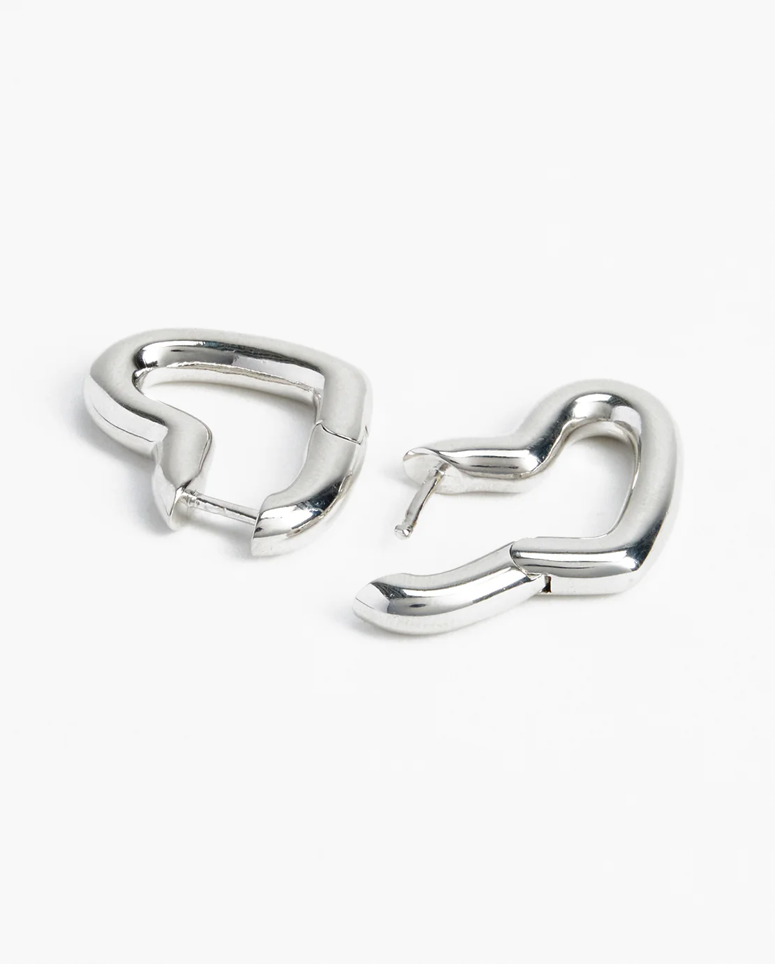 Heart Shape Hoop Earrings - Image 3