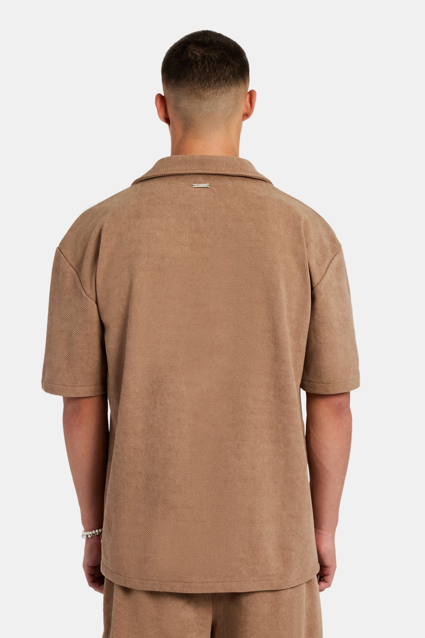 Heavyweight Textured Shirt - Mocha - Image 3