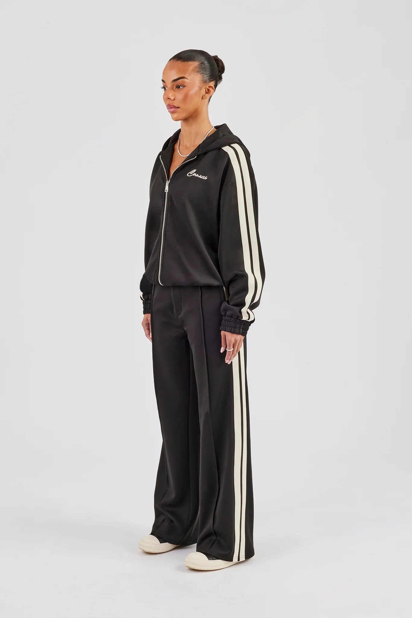 Hooded Taping Jacket & Tailored Trouser - Black - Image 3